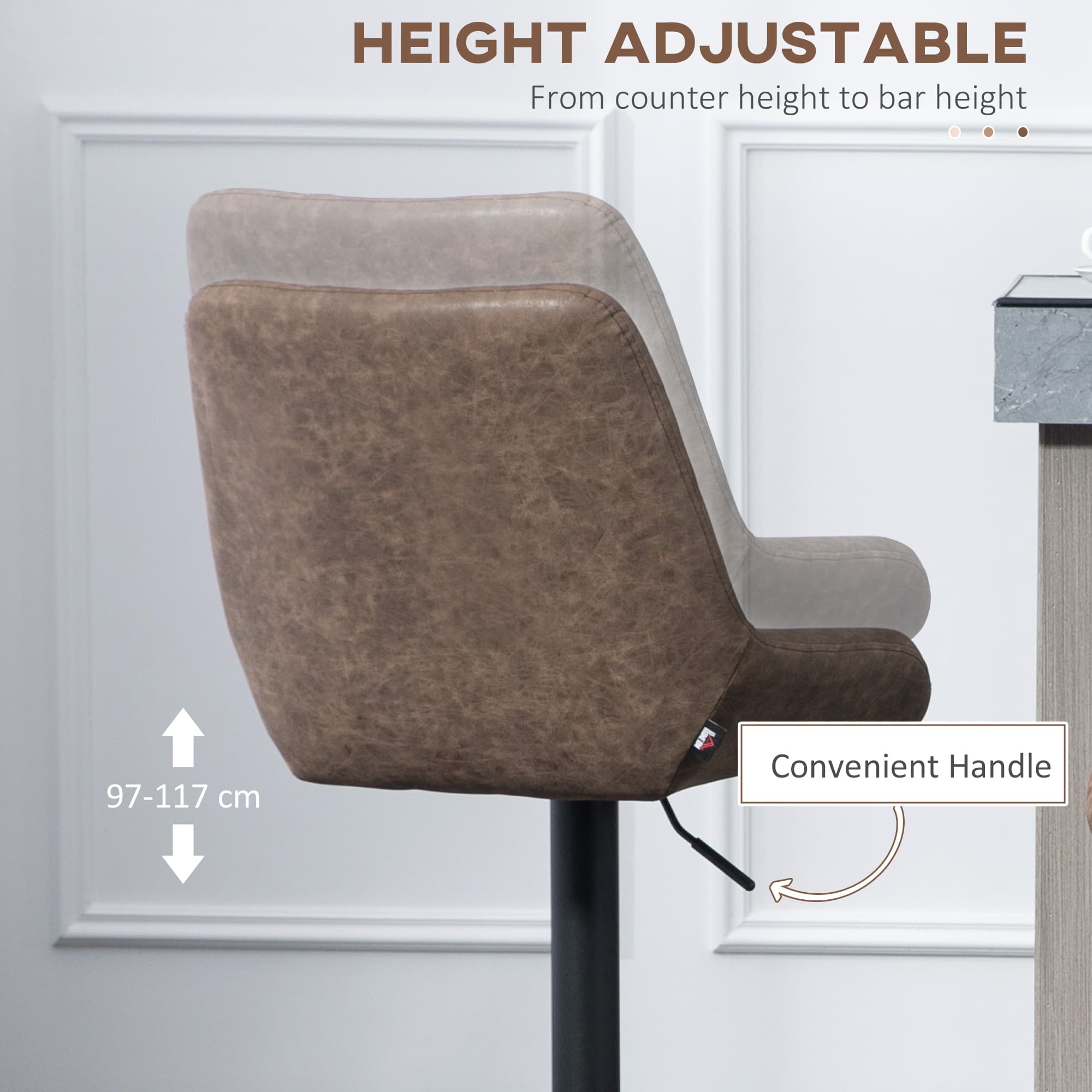 Transform Your Kitchen with Retro Faux Leather Bar Stools - image 3