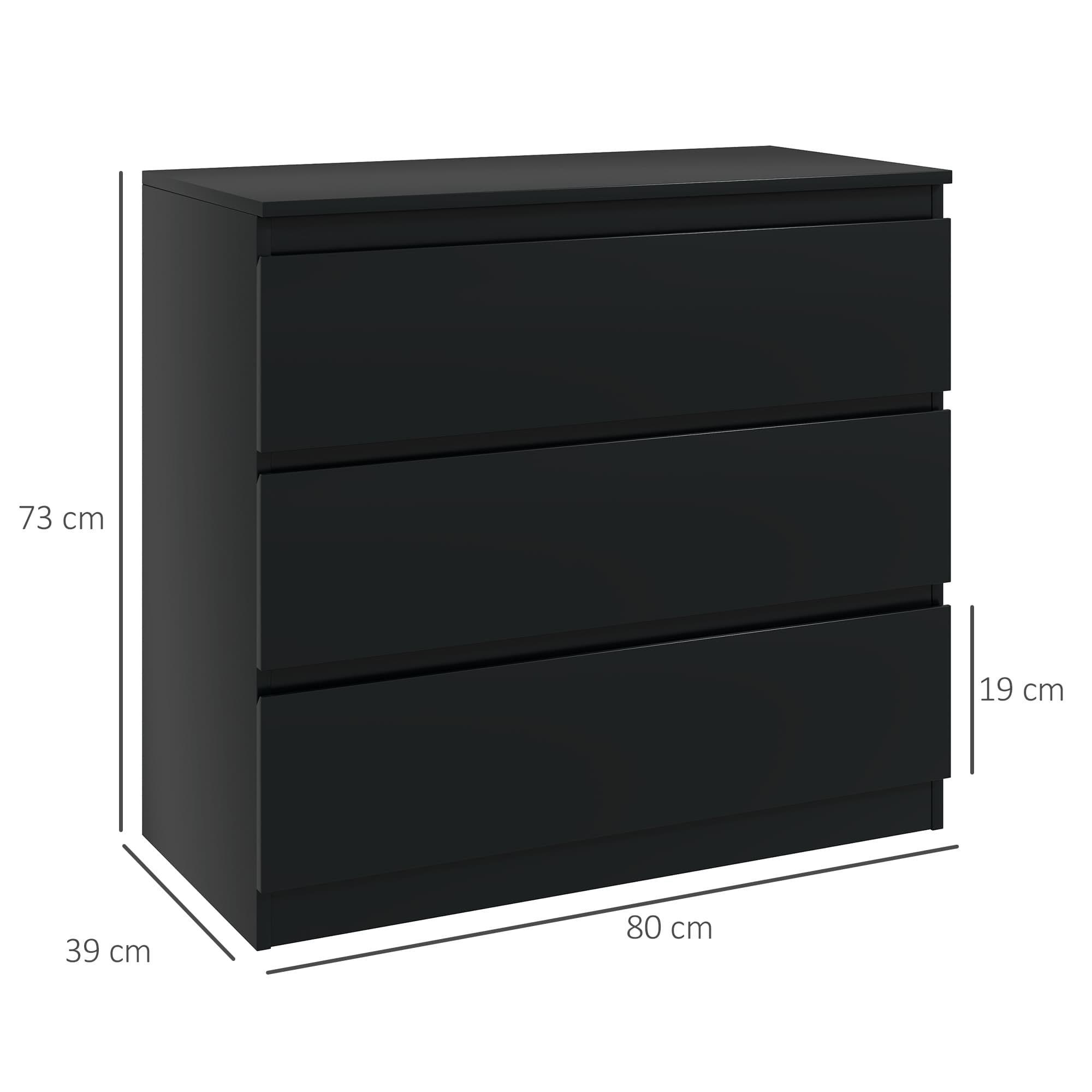 Three-Drawer Chest of Drawers with Anti-Tip Safety Straps - image 9