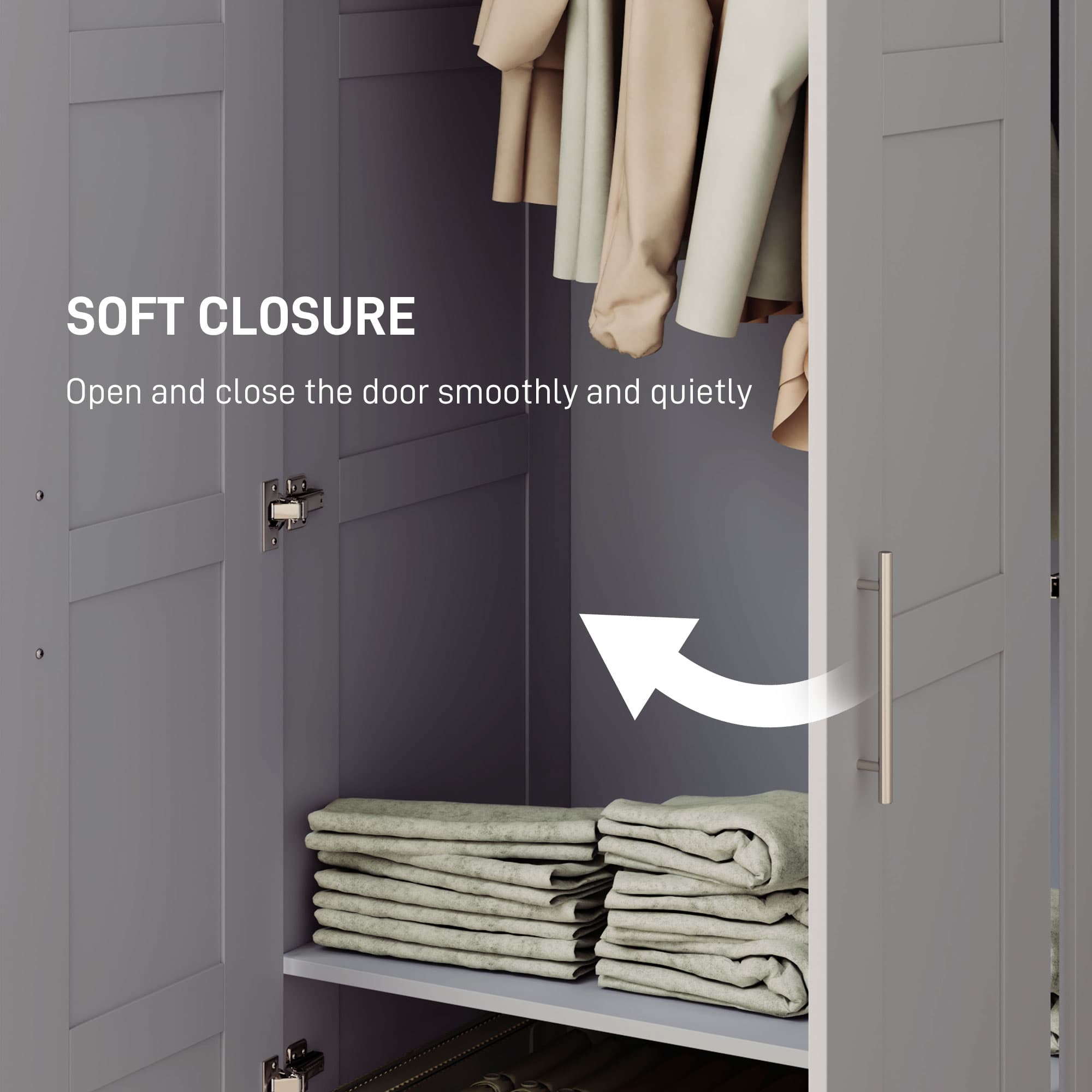 Transform Your Bedroom with this Grey Double Door Wardrobe - image 1