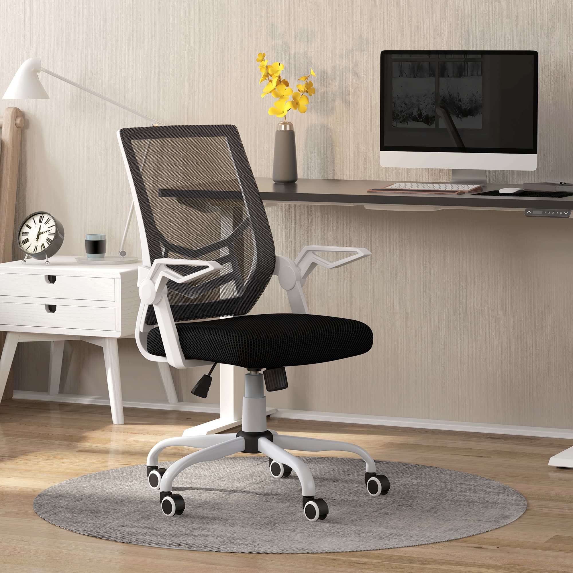 Breathable Mesh Desk Chair with Adjustable Height and Lumbar Support - image 6