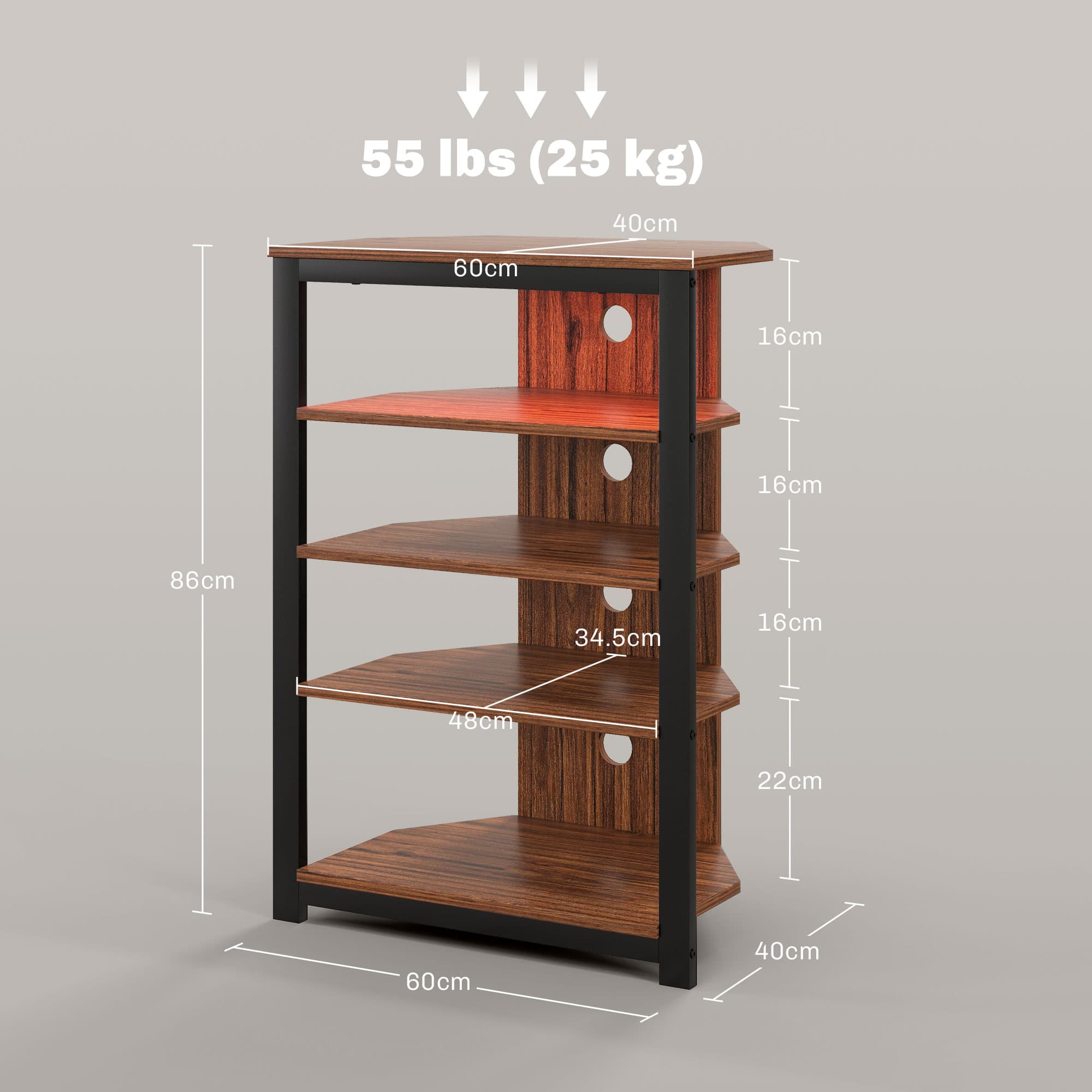 Transform Your Corner Space with This 4-Tier LED TV Stand - image 4