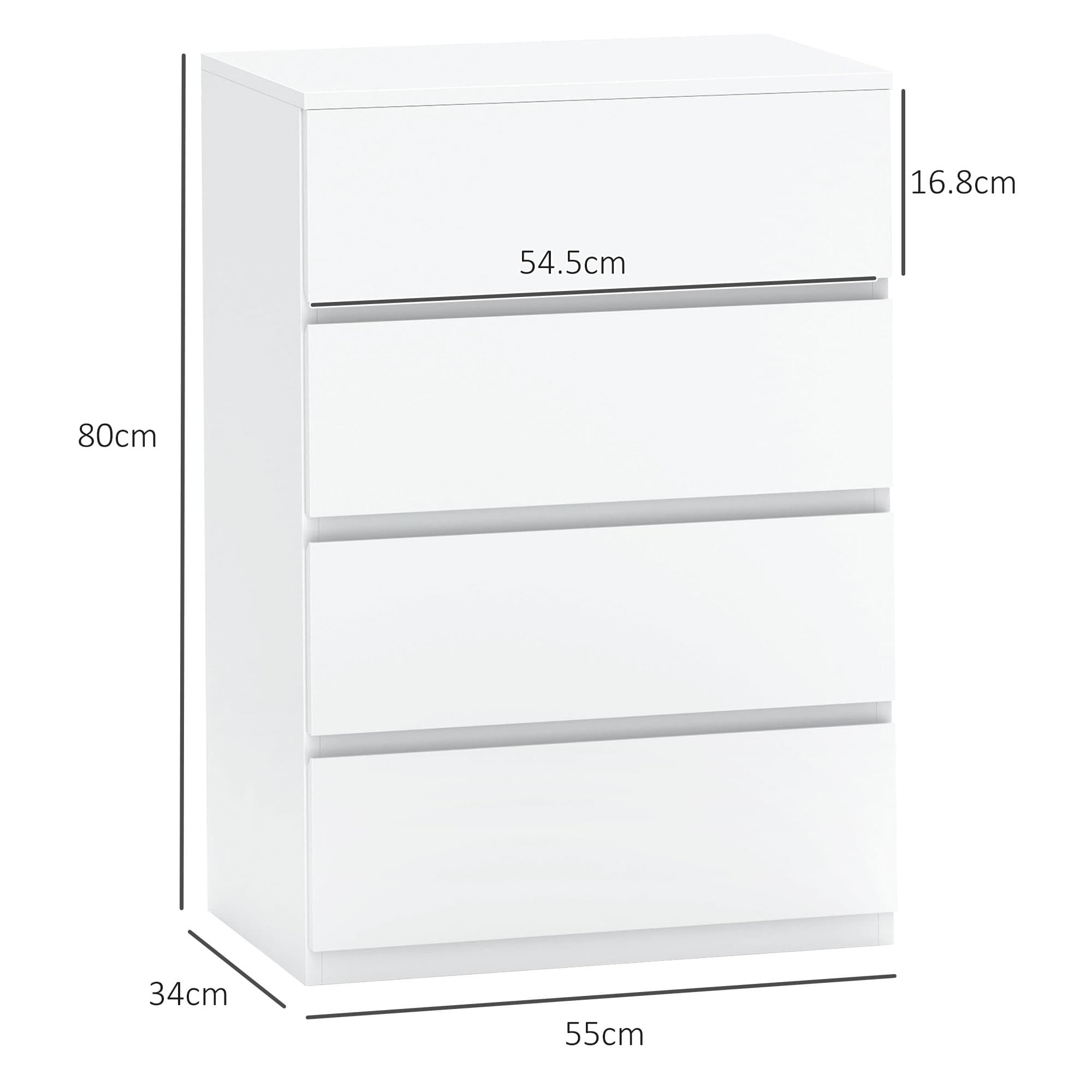Modern White 4-Drawer Chest for Effortless Organisation - image 5