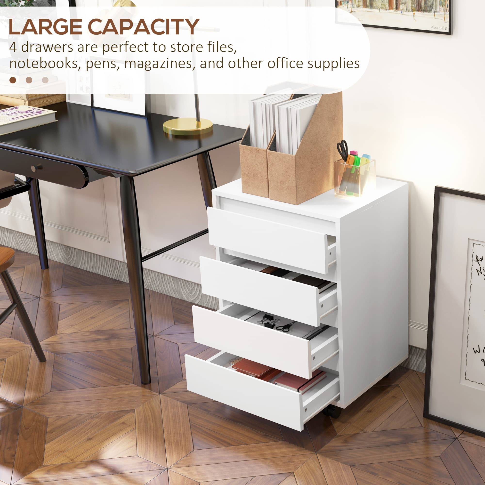 Transform Your Workspace with this 4-Drawer Mobile Cabinet - image 3