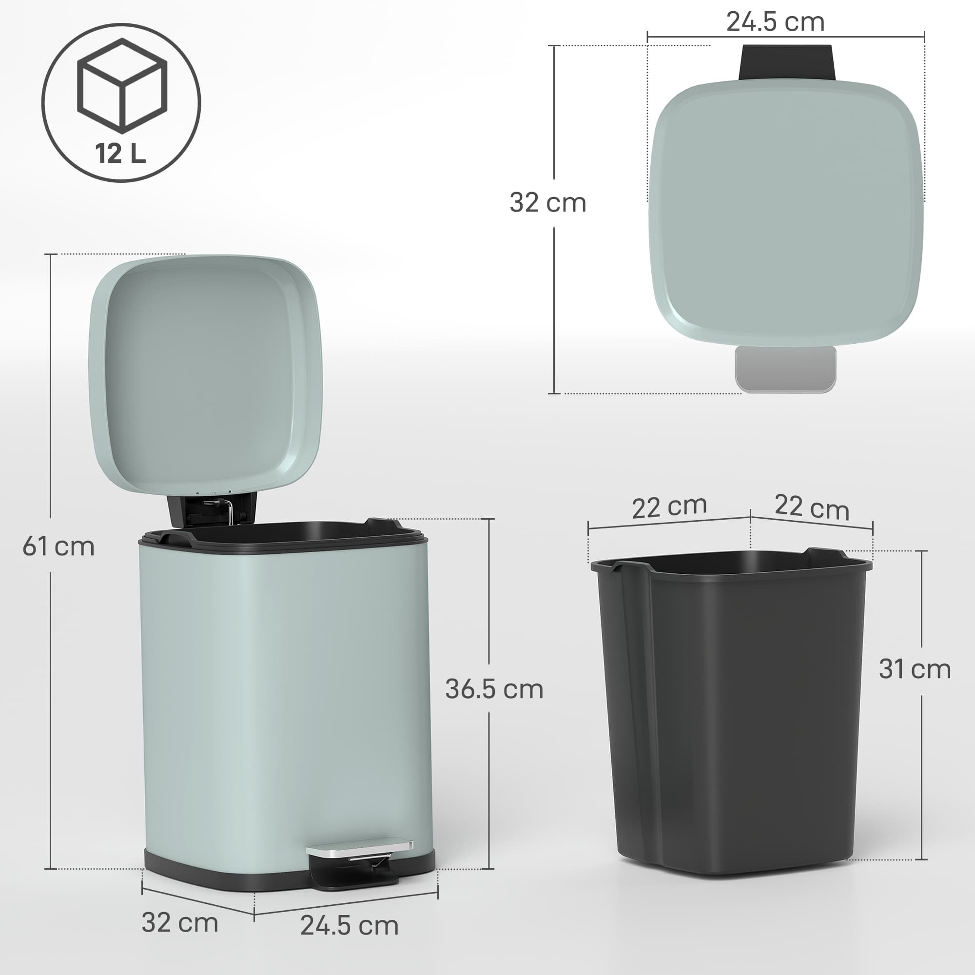 This 12L Metal Kitchen Bin Works Hard in Small Spaces - image 3