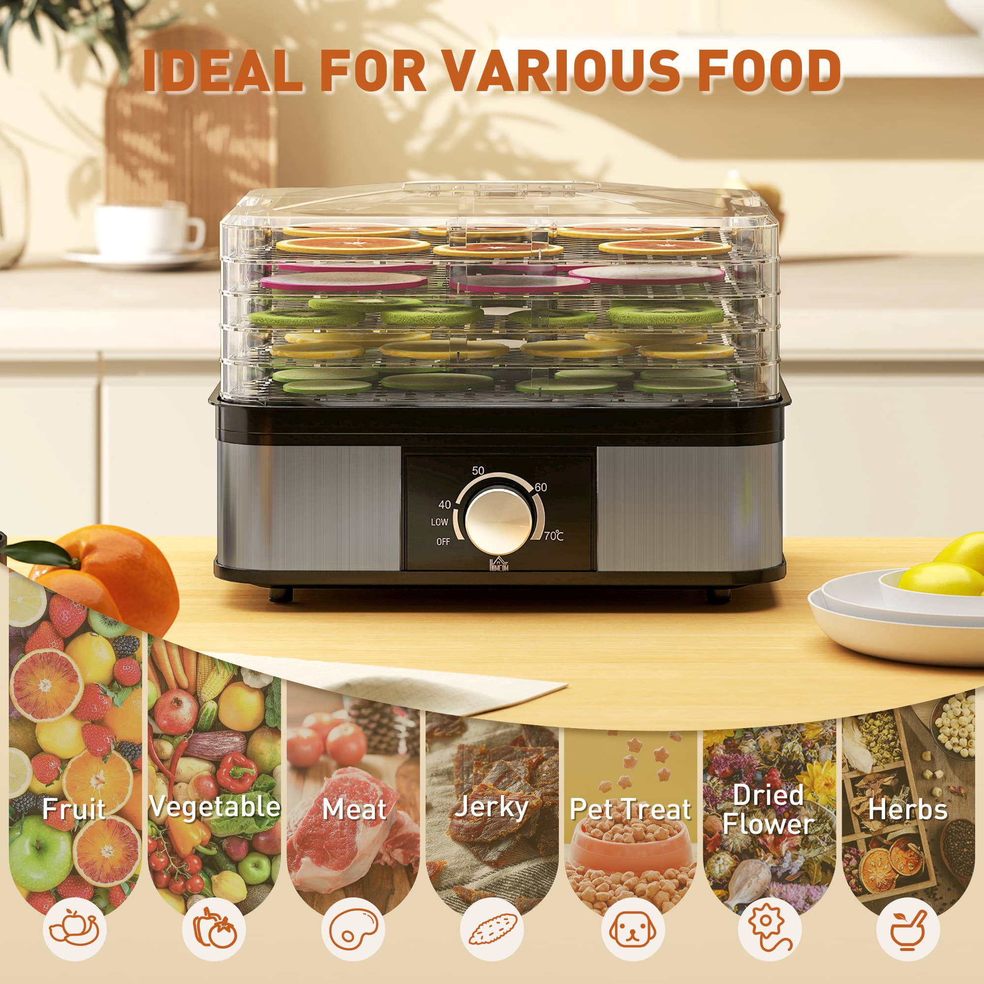5 Tier Food Dehydrator for Fruit, Jerky and Treats - image 9