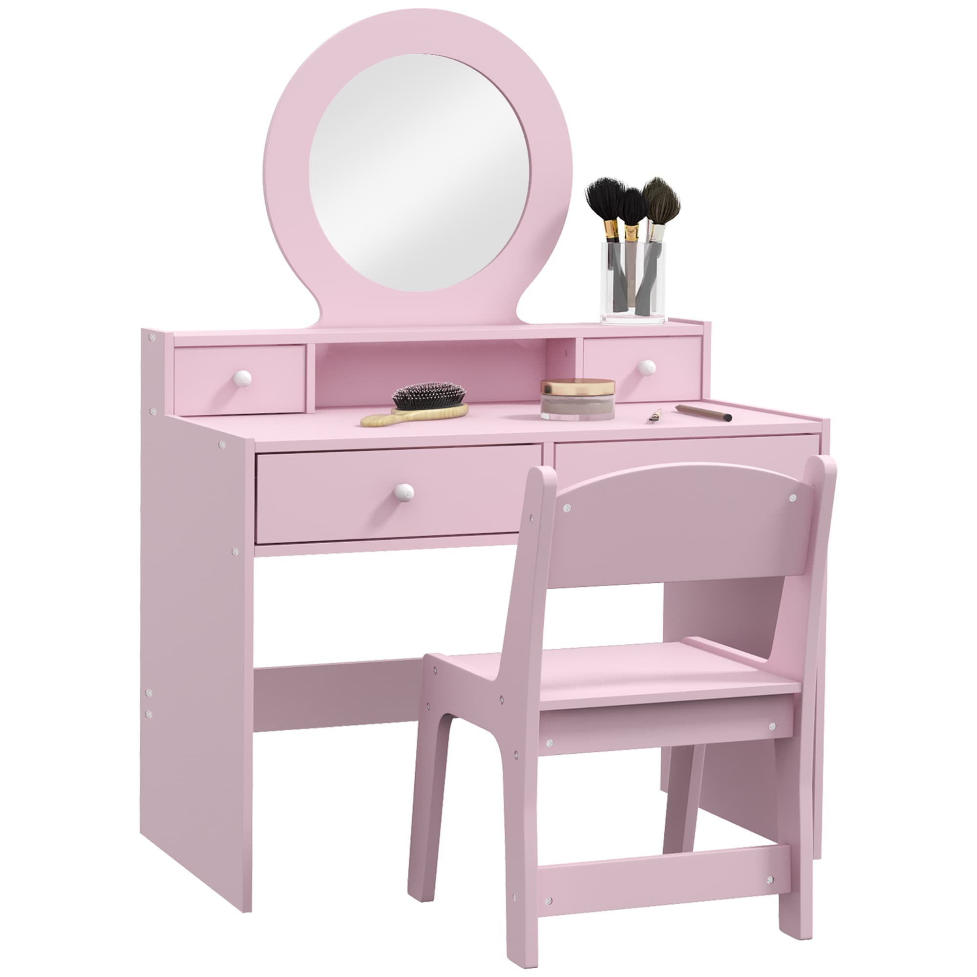 Transform Playtime with this Pink Kids Dressing Table Set - Pink