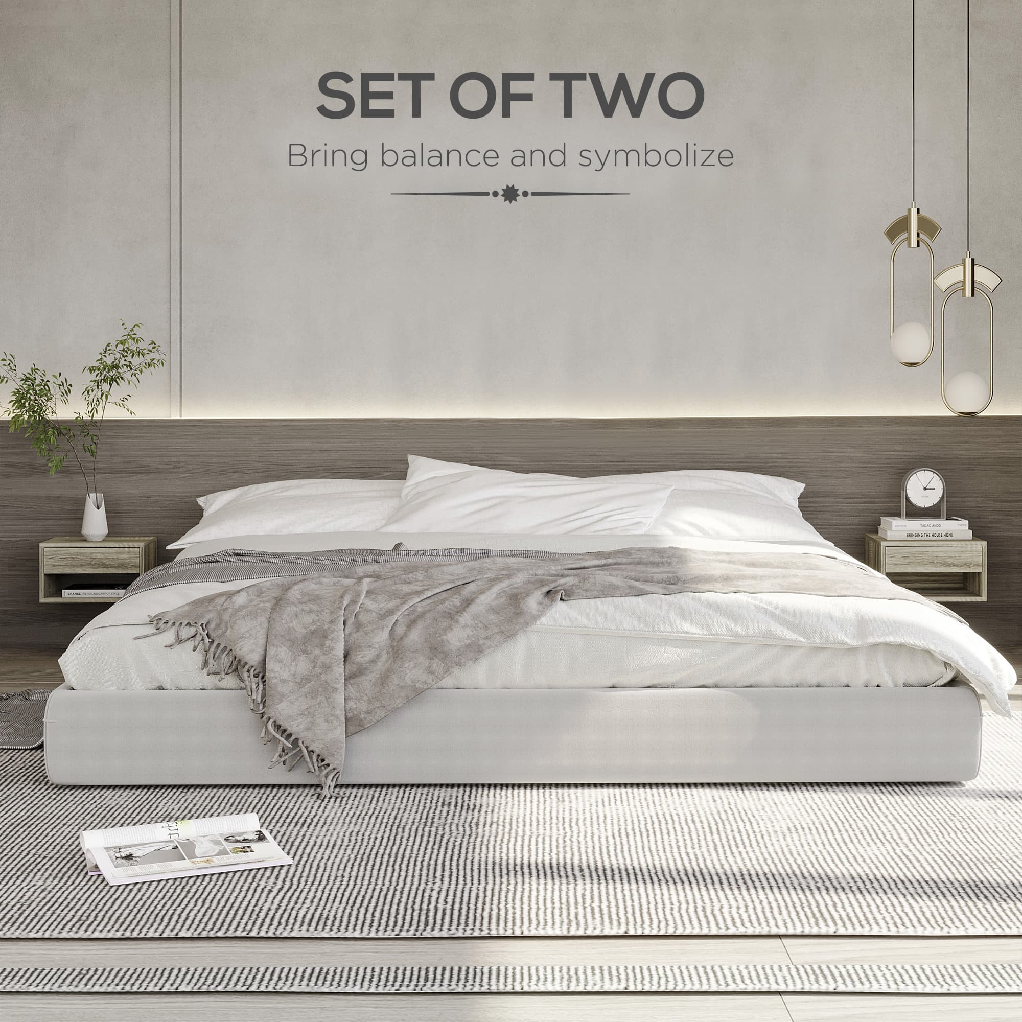 Save Floor Space with Two Floating Bedside Tables - image 6