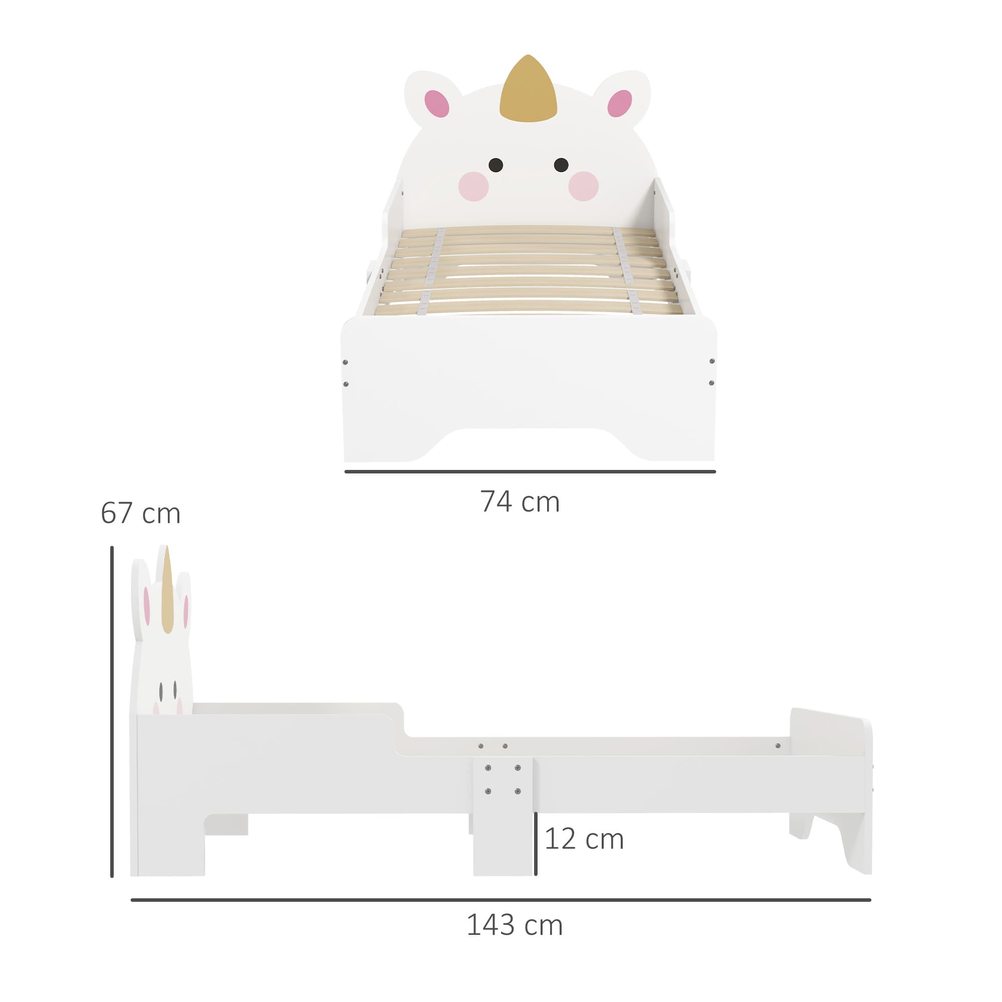 Transform Bedtime with the ZONEKIZ Unicorn Toddler Bed - image 3
