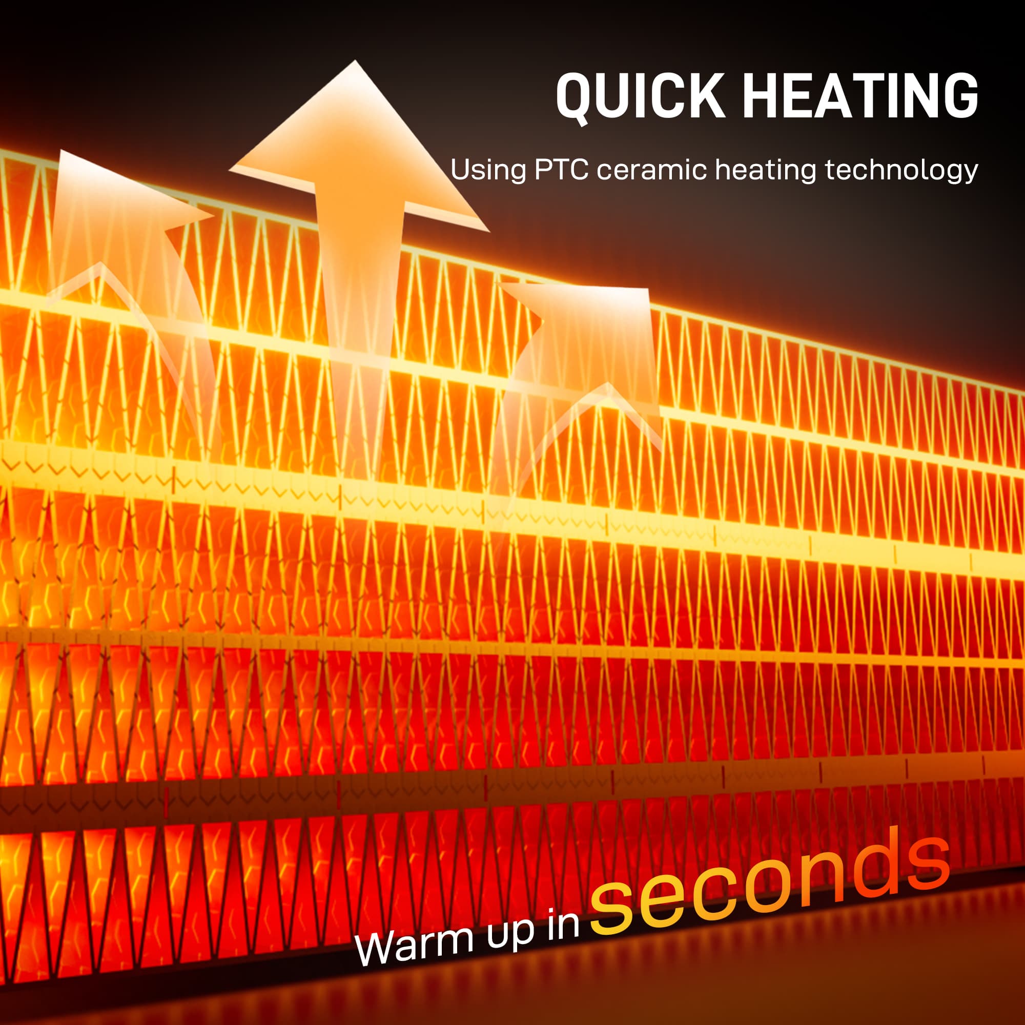 Compact ceramic heater with cosy flame effect - image 10