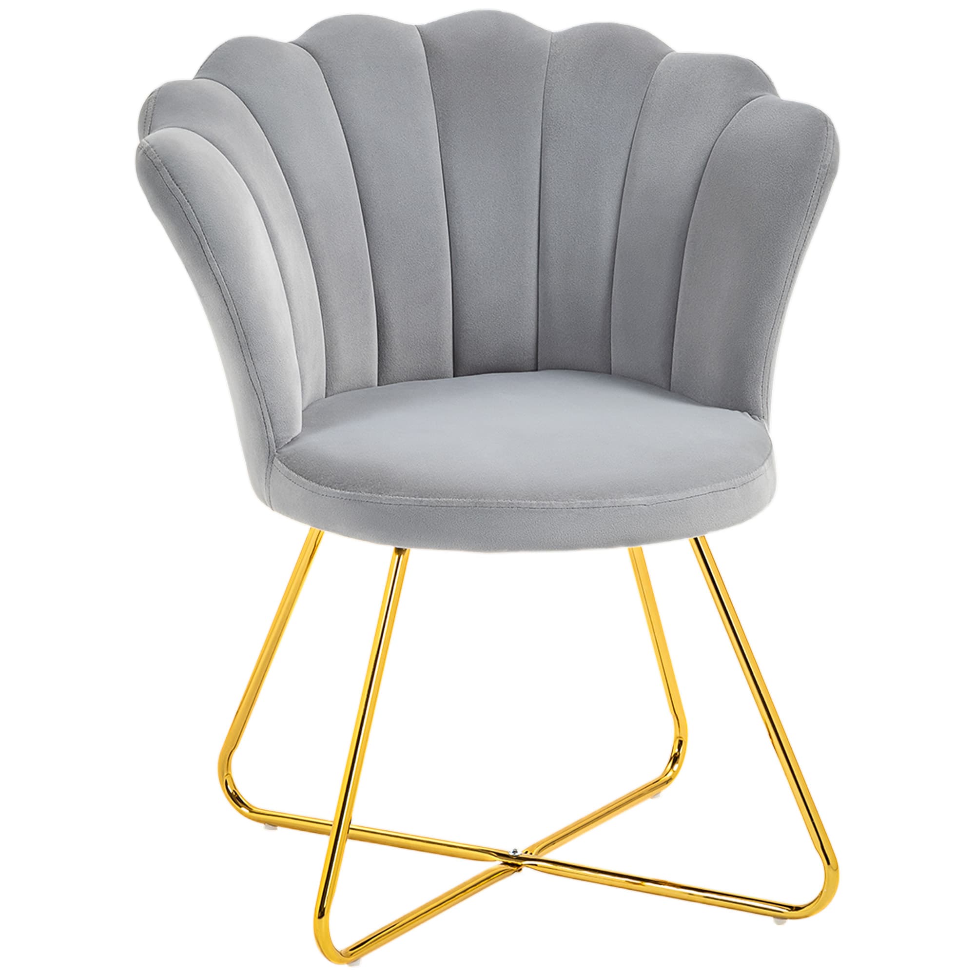 Transform Your Space with the Grey Lotus Petal Accent Chair - Grey