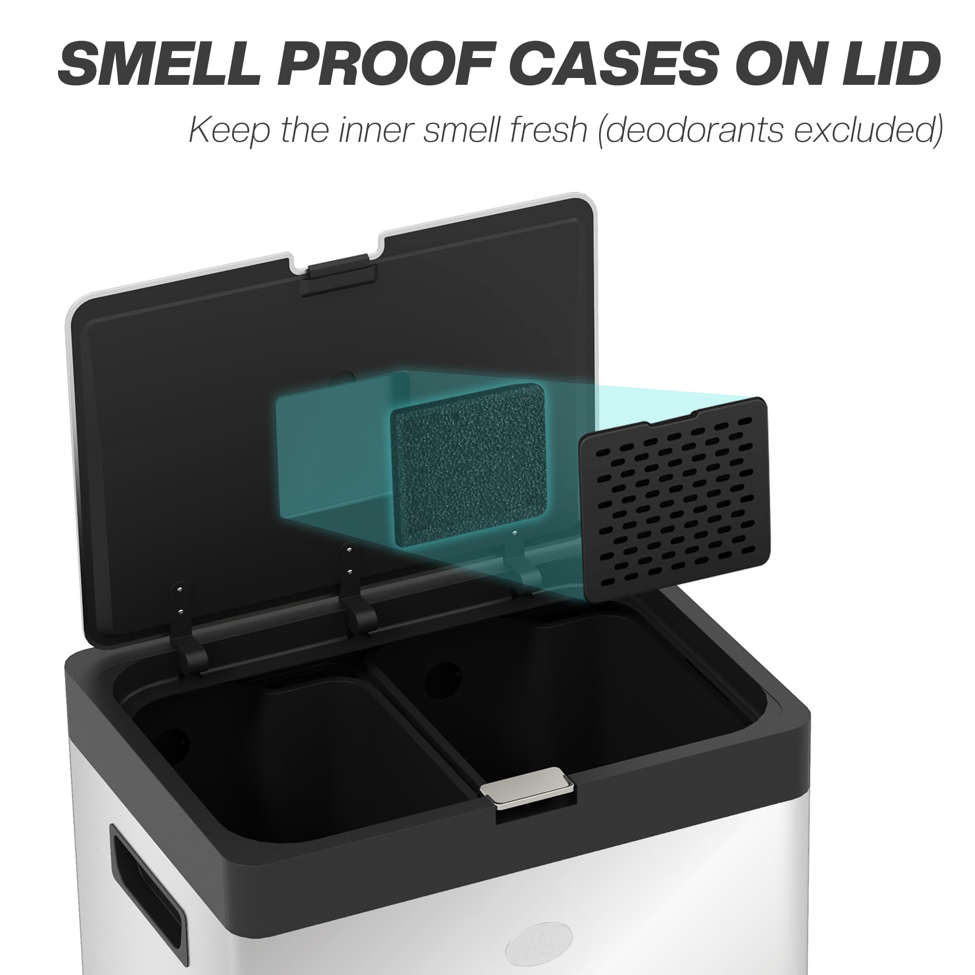 A 56L Triple Compartment Bin That Rolls and Deodorises - image 1