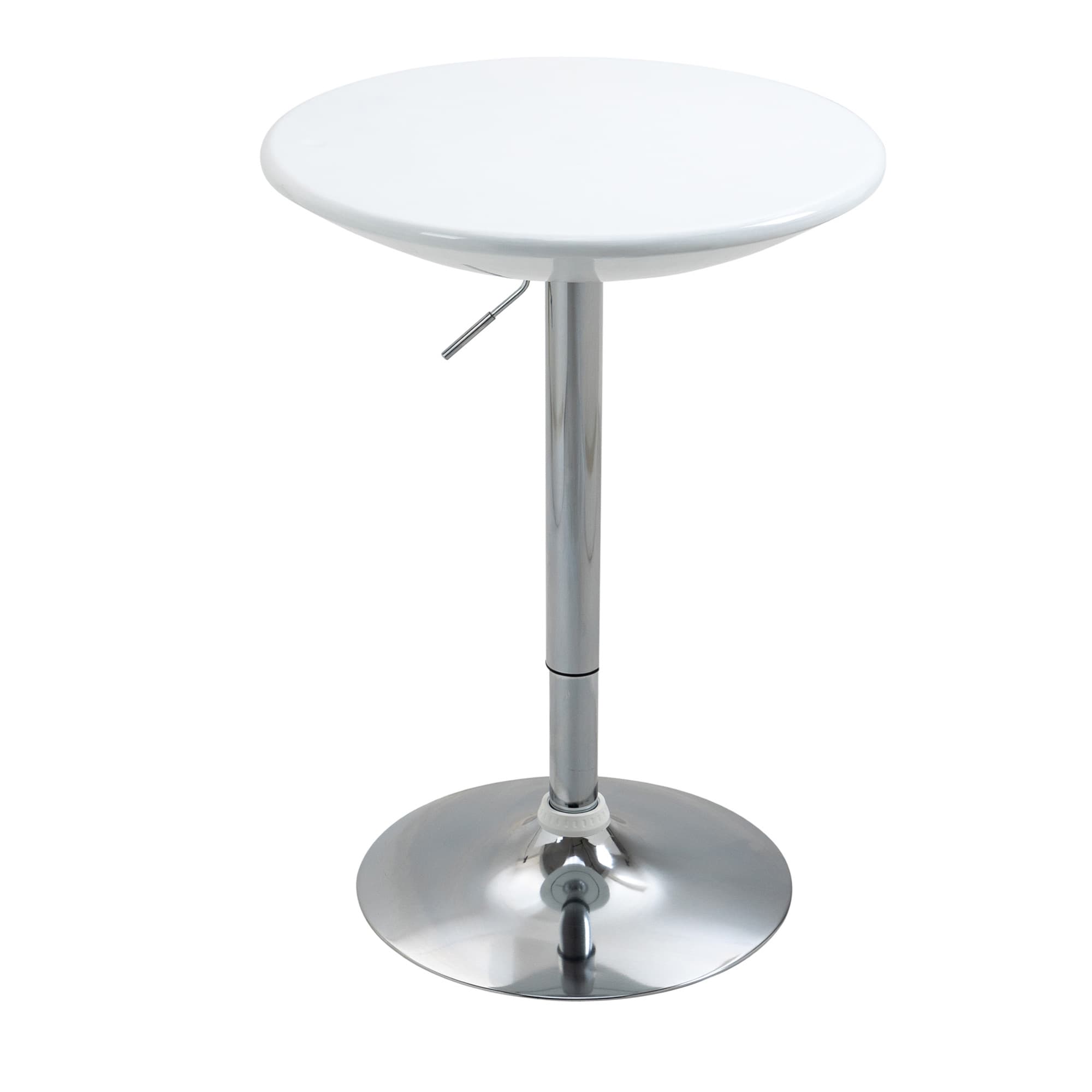 Transform Your Space with this Adjustable White Bar Table - White