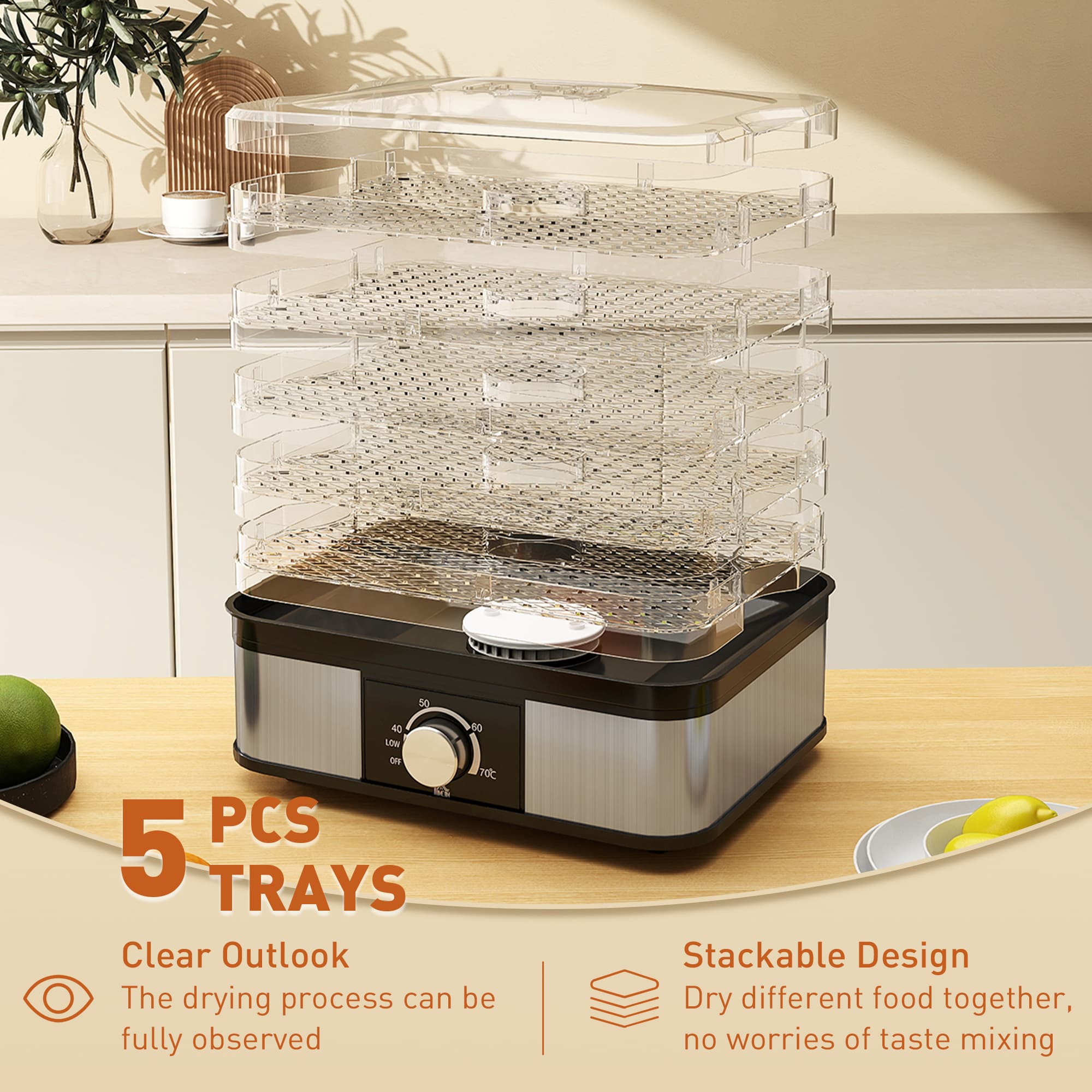 5 Tier Food Dehydrator for Fruit, Jerky and Treats - image 6