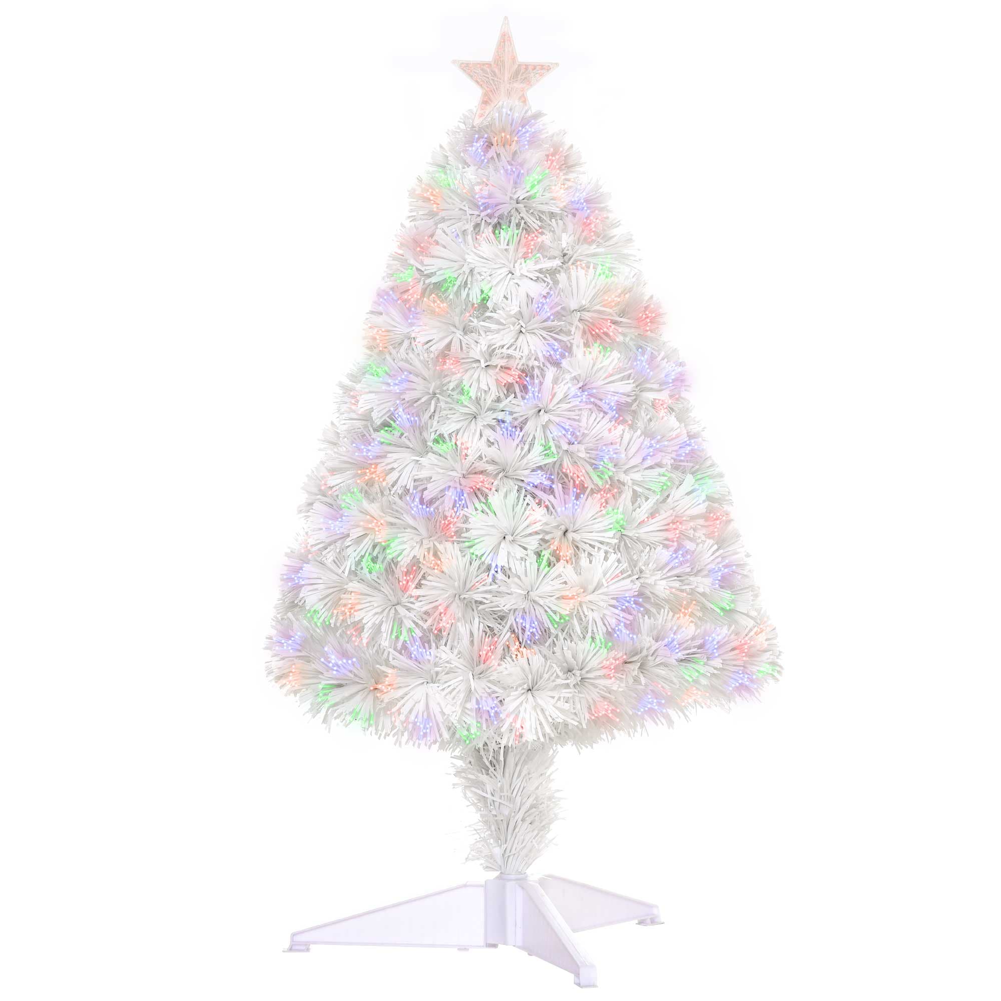 White tabletop Christmas tree with fibre optics - image 7