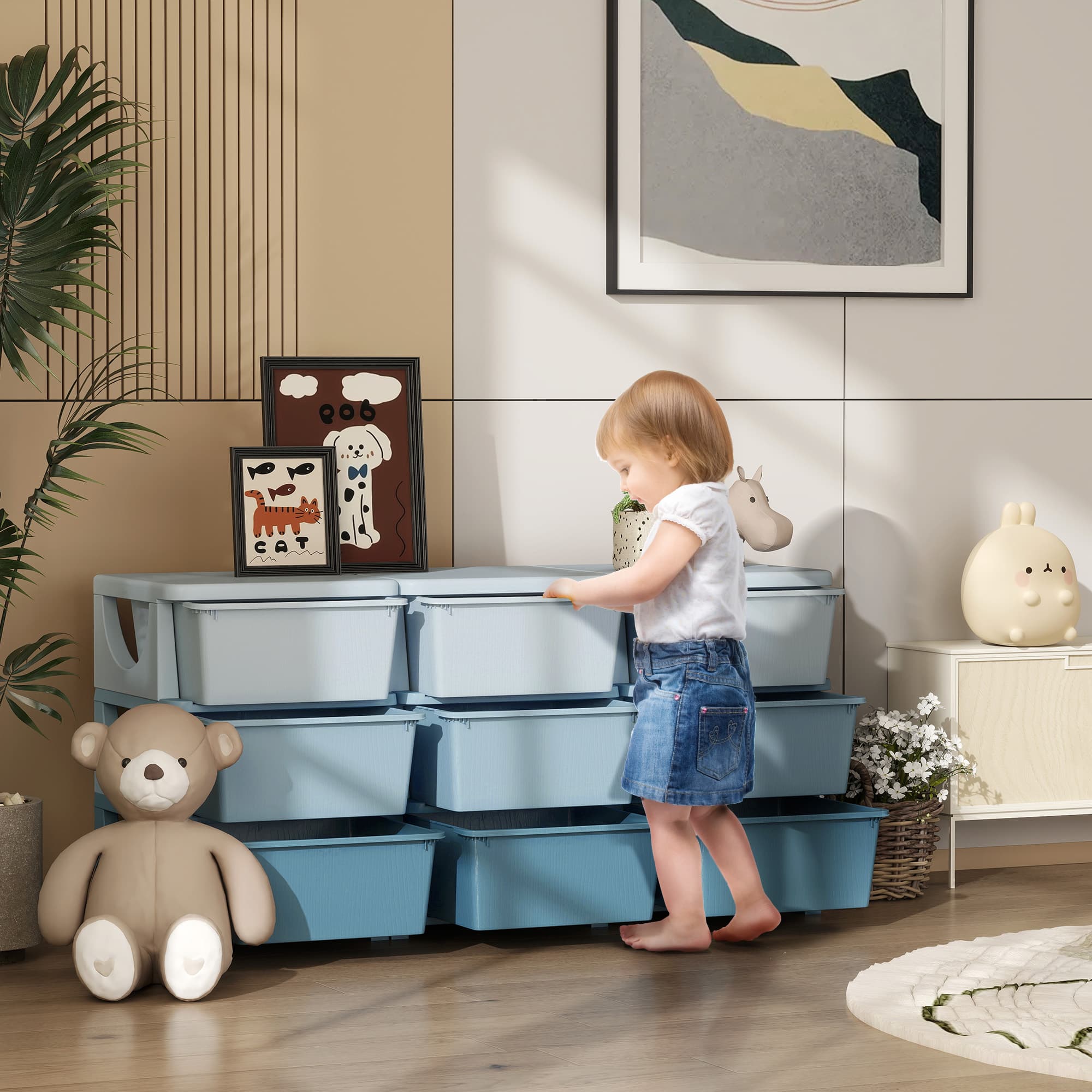 Keep Kids' Rooms Tidy with This Blue 9-Drawer Storage Unit - image 3