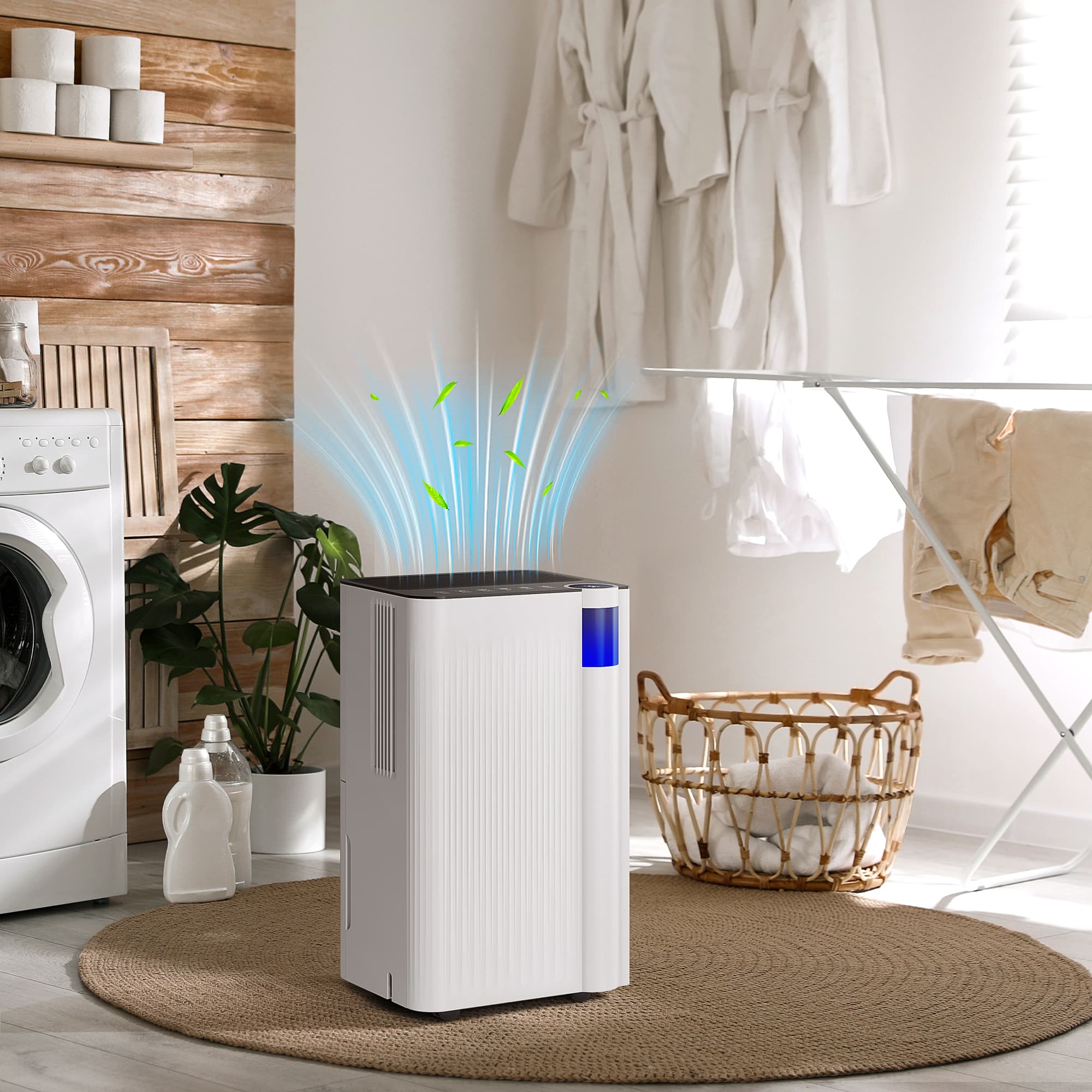 White 12L/Day Dehumidifier with Washable Filter for Small Rooms - image 7