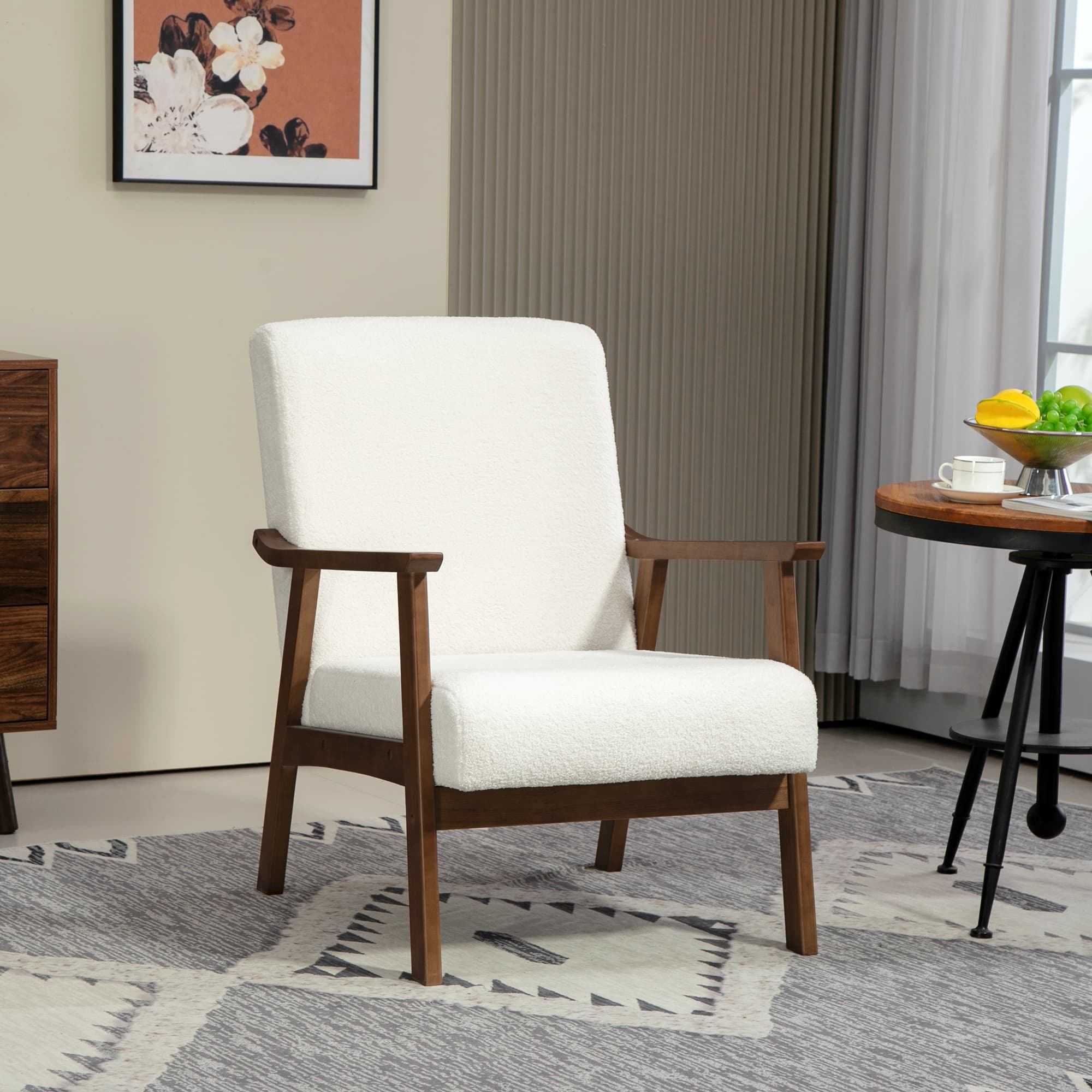 Transform Your Space with this Mid Century Boucle Accent Chair - image 4