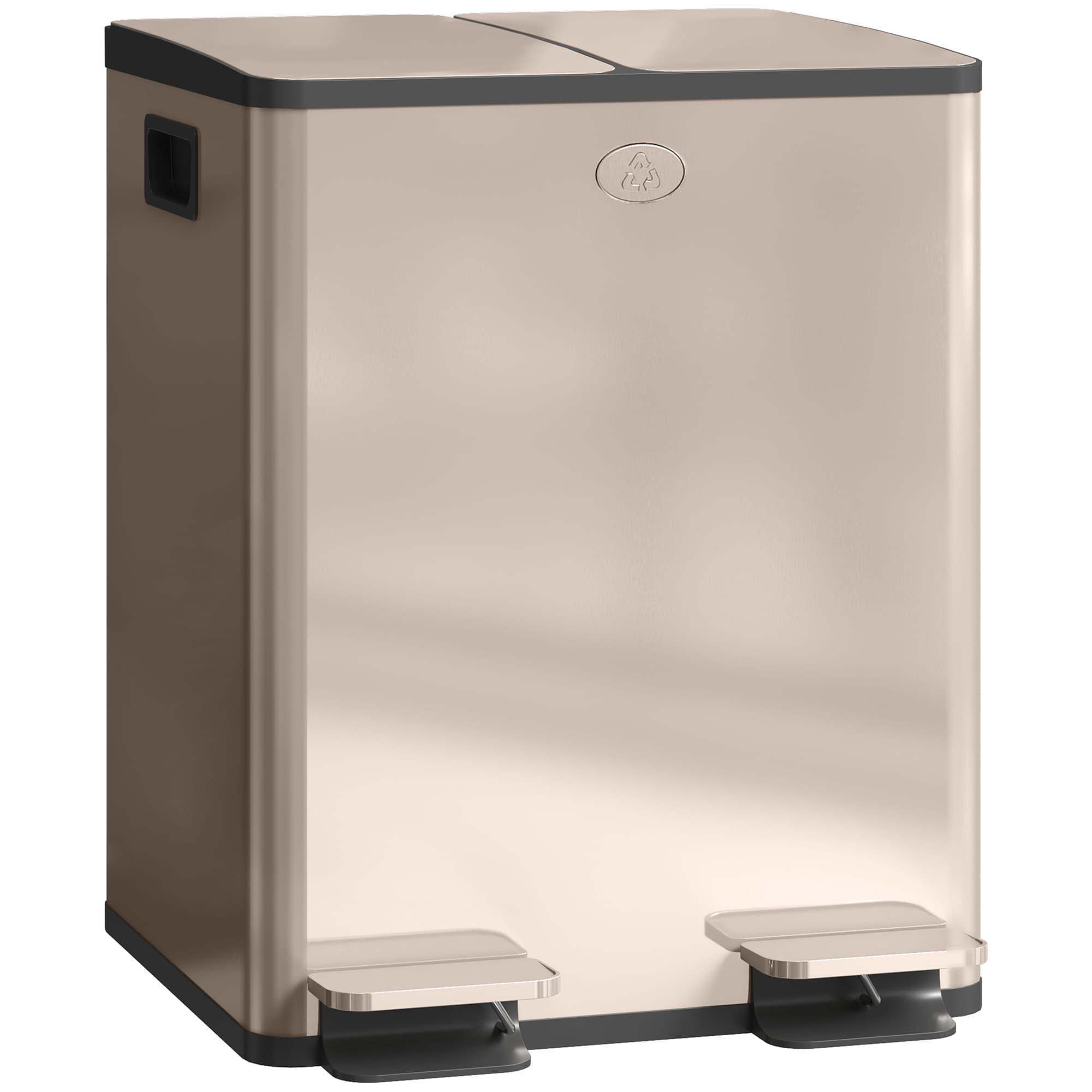 Transform Your Kitchen with this 40L Gold Dual Recycling Bin