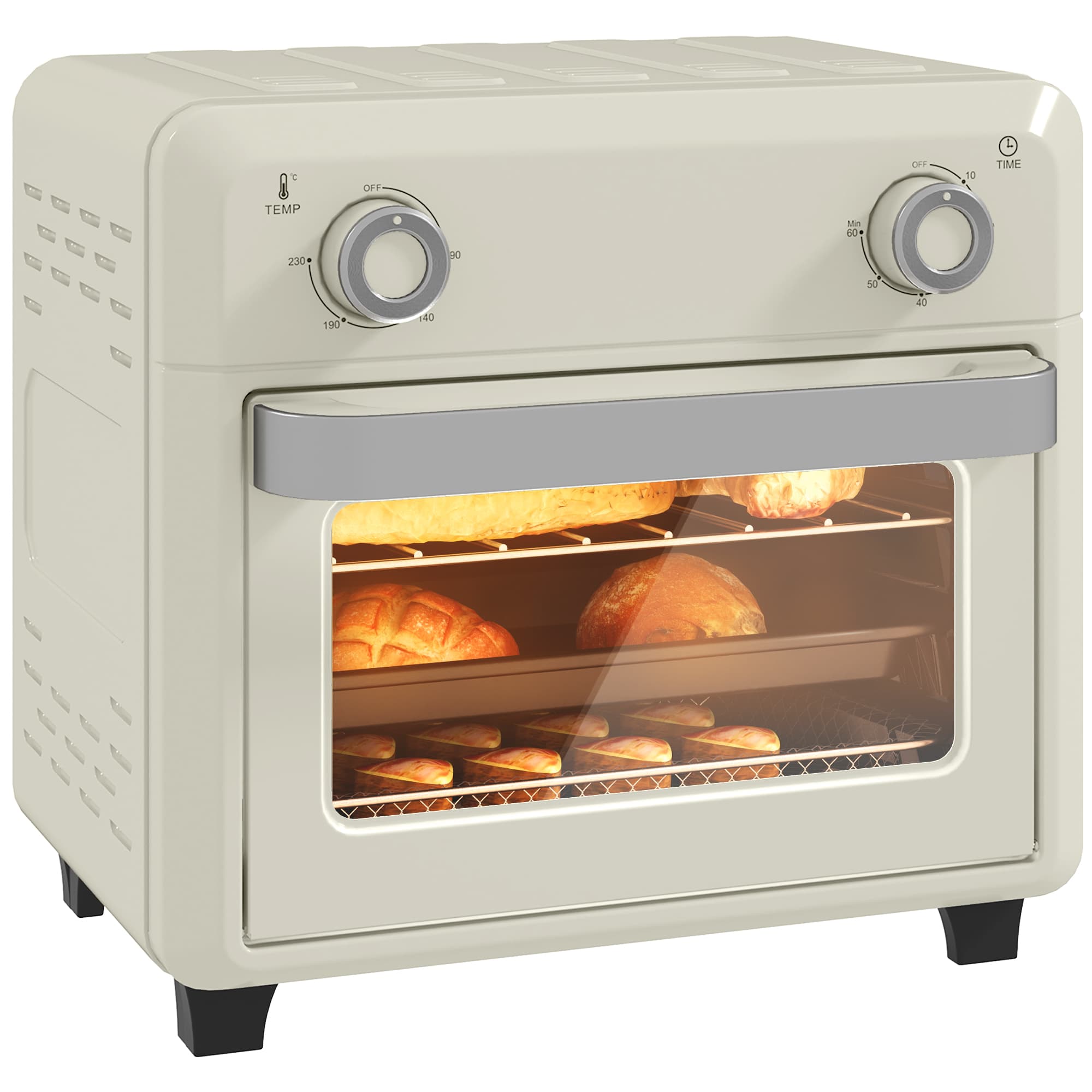 Compact 10L Air Fryer Oven for Roasting, Baking and Grilling