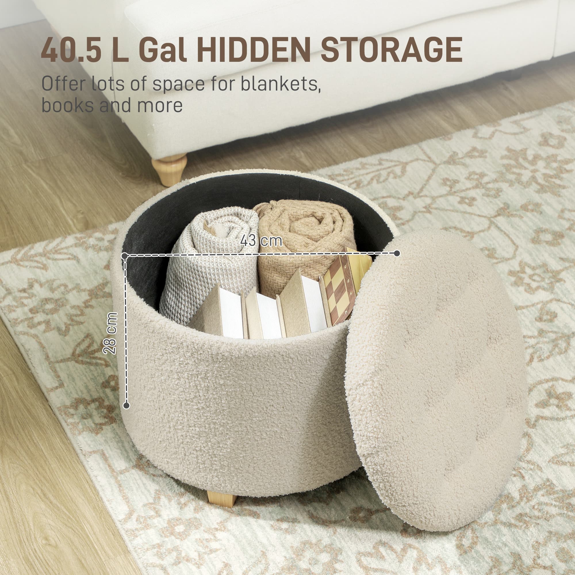 Transform Your Space with this Teddy Fleece Storage Ottoman - image 5