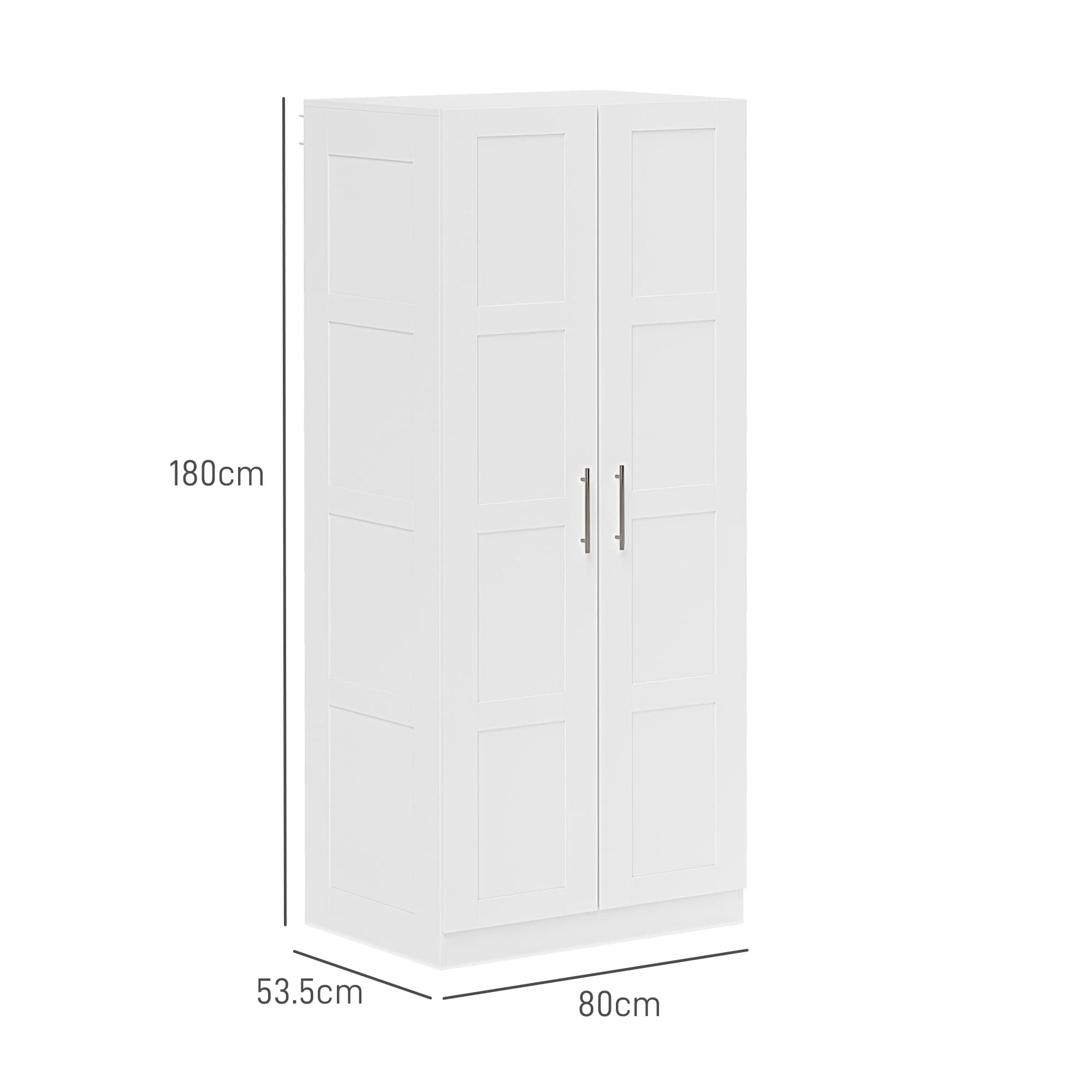 Effortless Storage: White Double Wardrobe with Shelves - image 3