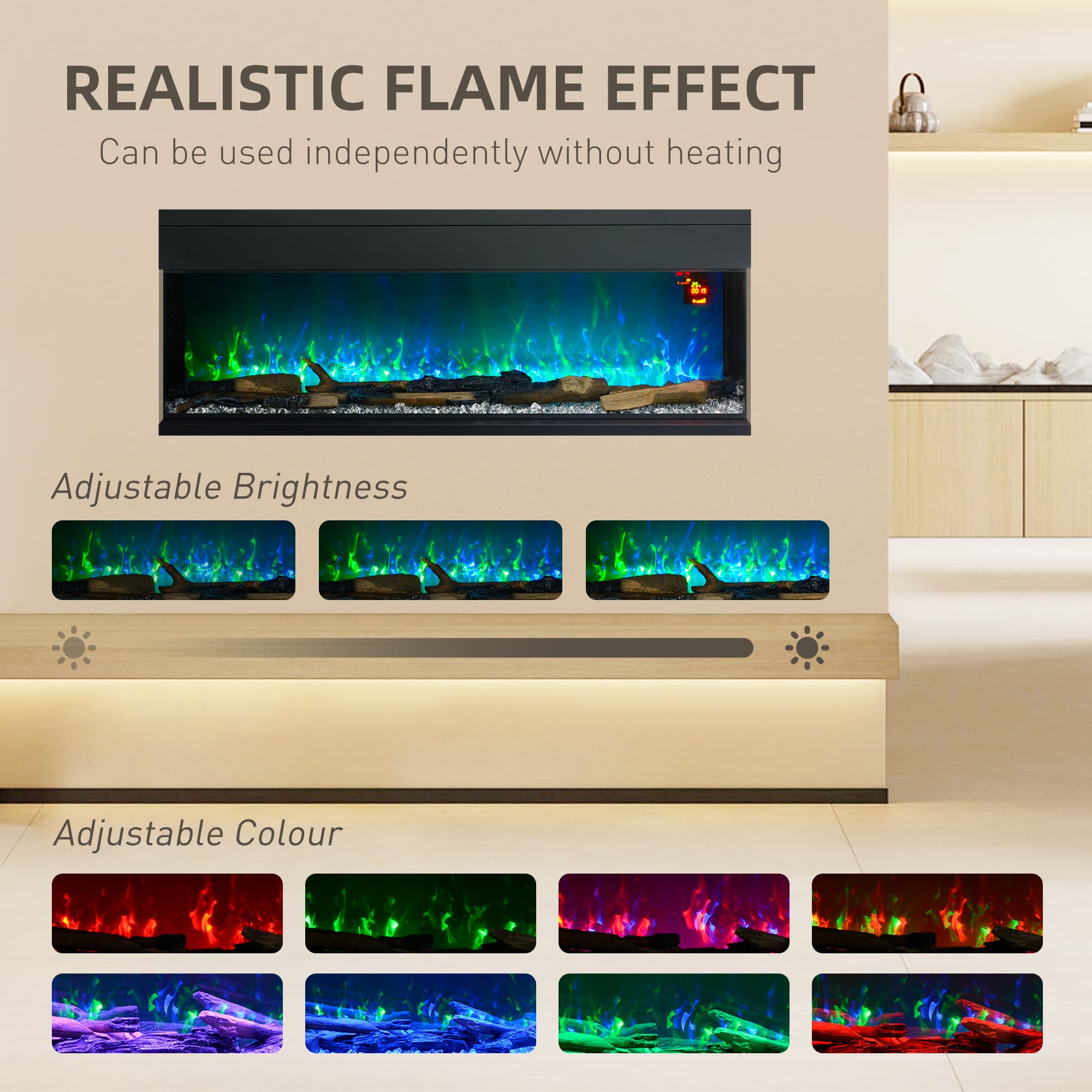 Transform Your Space with this 127cm Panoramic Electric Fire - image 3
