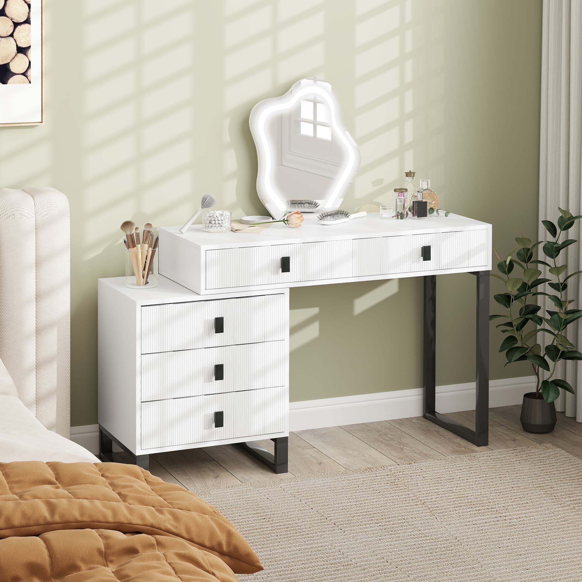 Transform Your Routine with This White LED Dressing Table - image 2