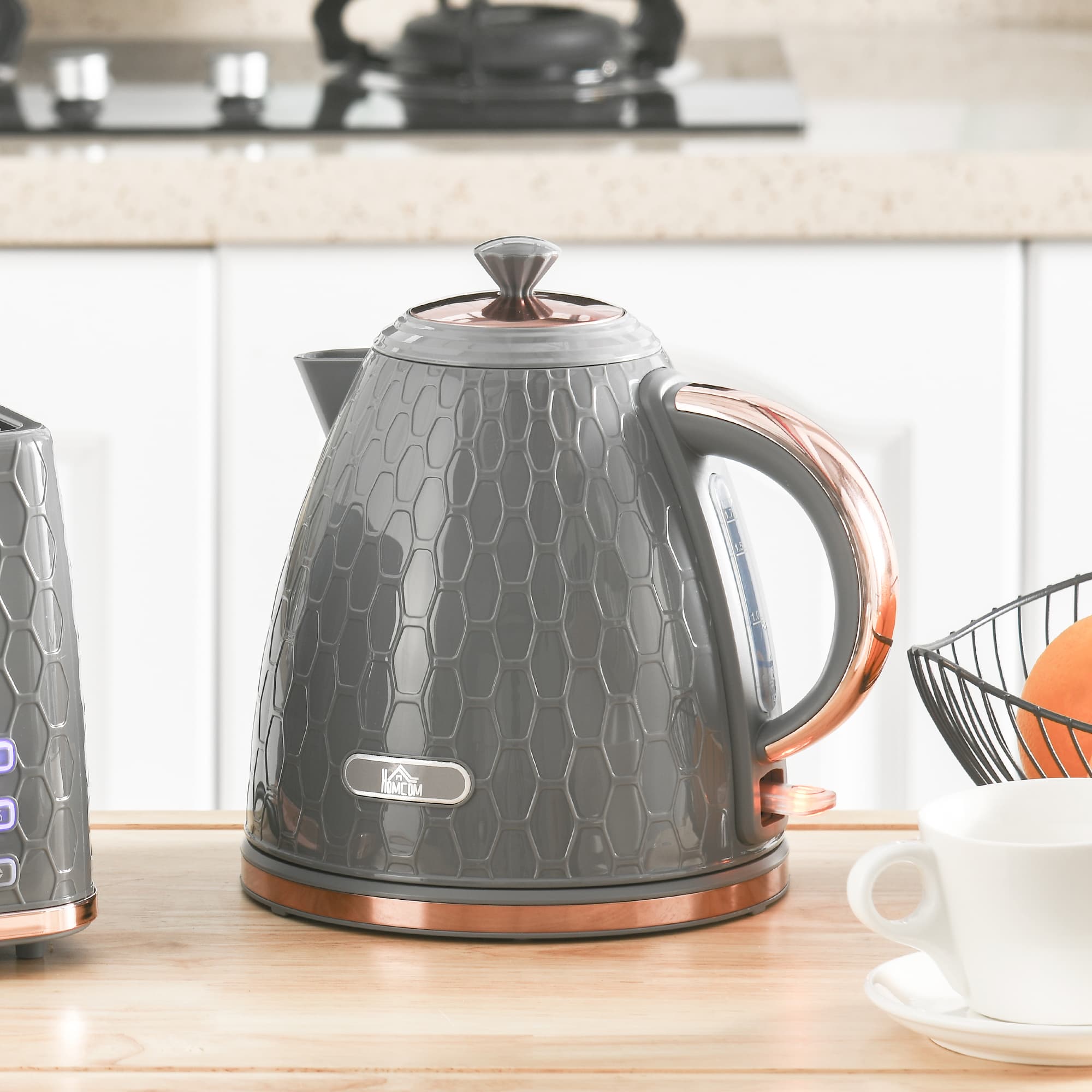 Grey Honeycomb Rapid Boil Kettle for Everyday Tea - image 4