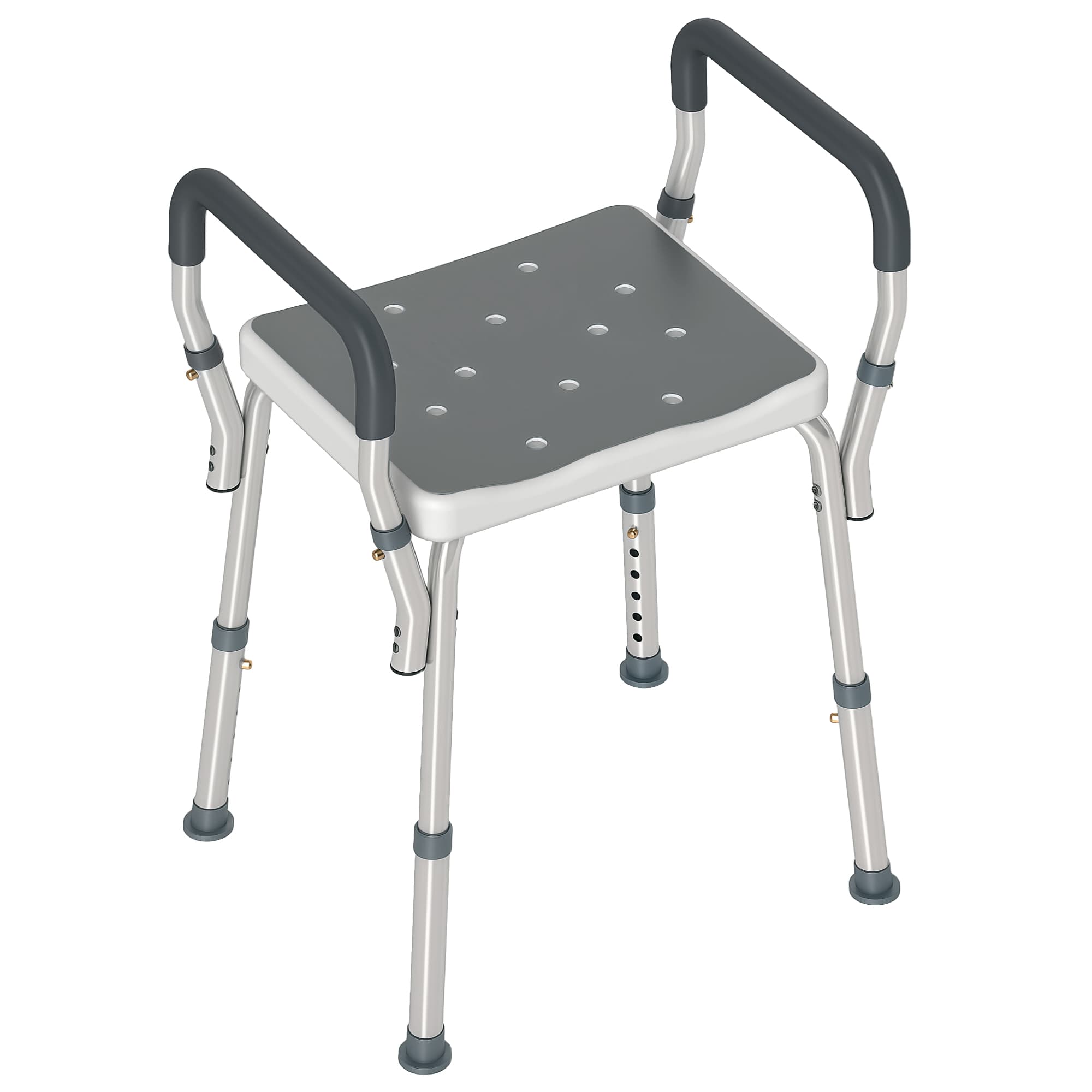 Adjustable Bath Seat with Armrests and Drainage Holes - image 7