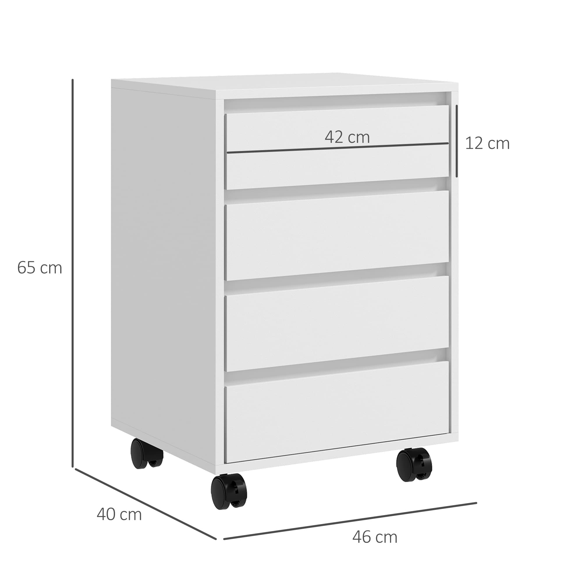 Transform Your Workspace with this 4-Drawer Mobile Cabinet - image 4
