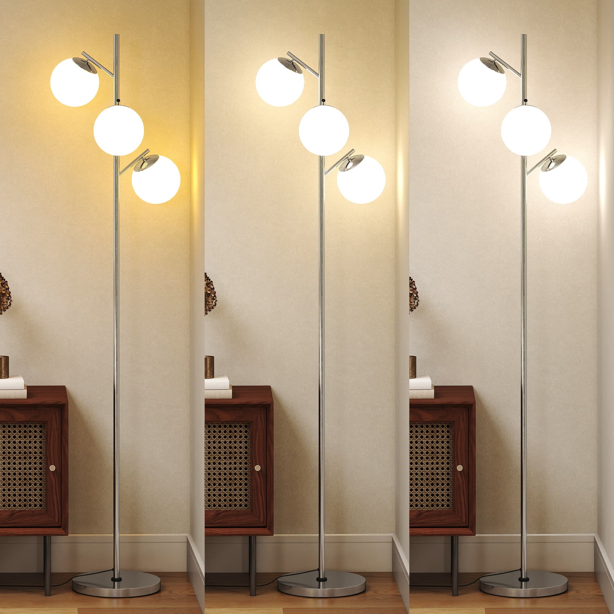 Globe Tree Floor Lamp With Three Adjustable Lights - image 4