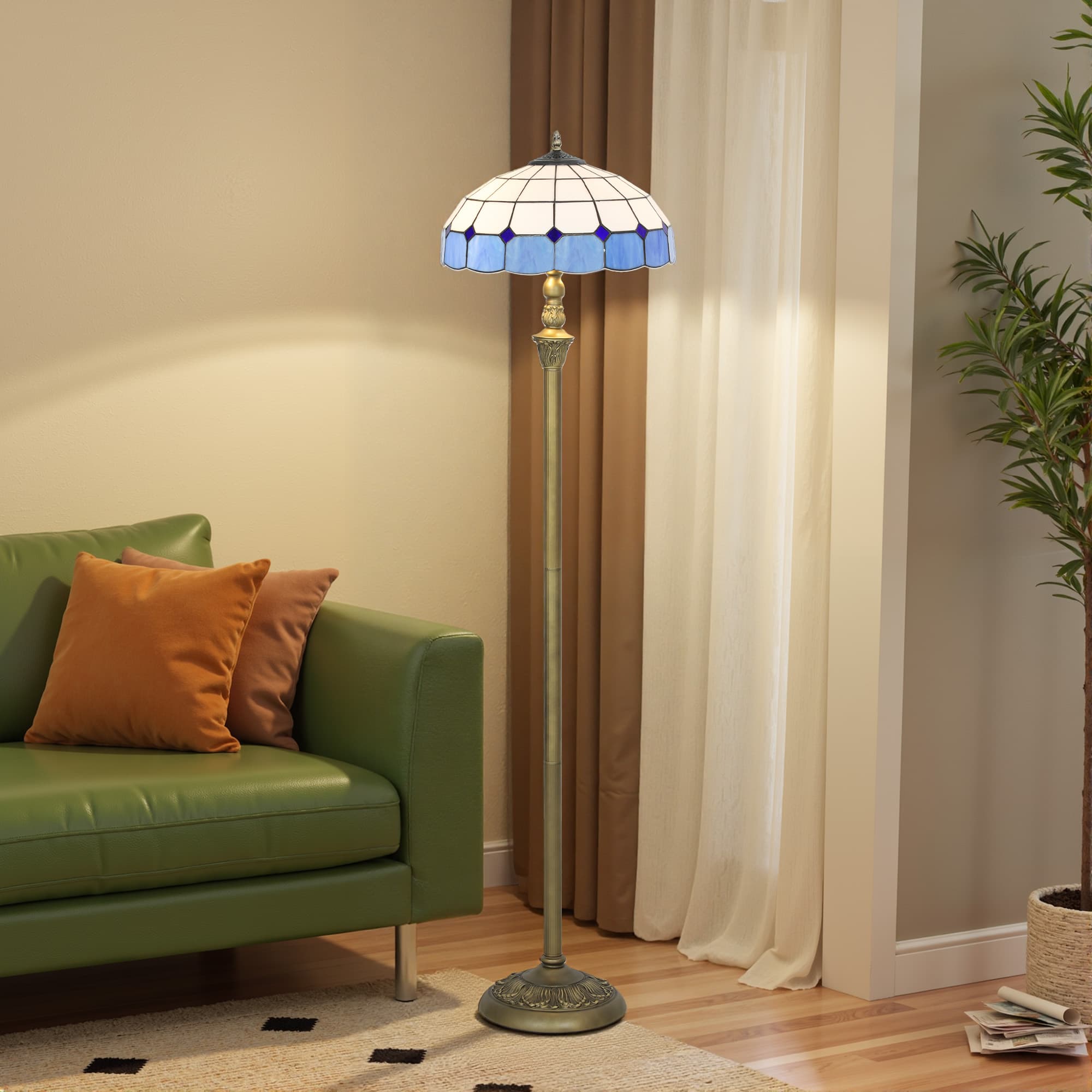 Transform Your Space with this Vintage Tiffany-Style Floor Lamp - image 2