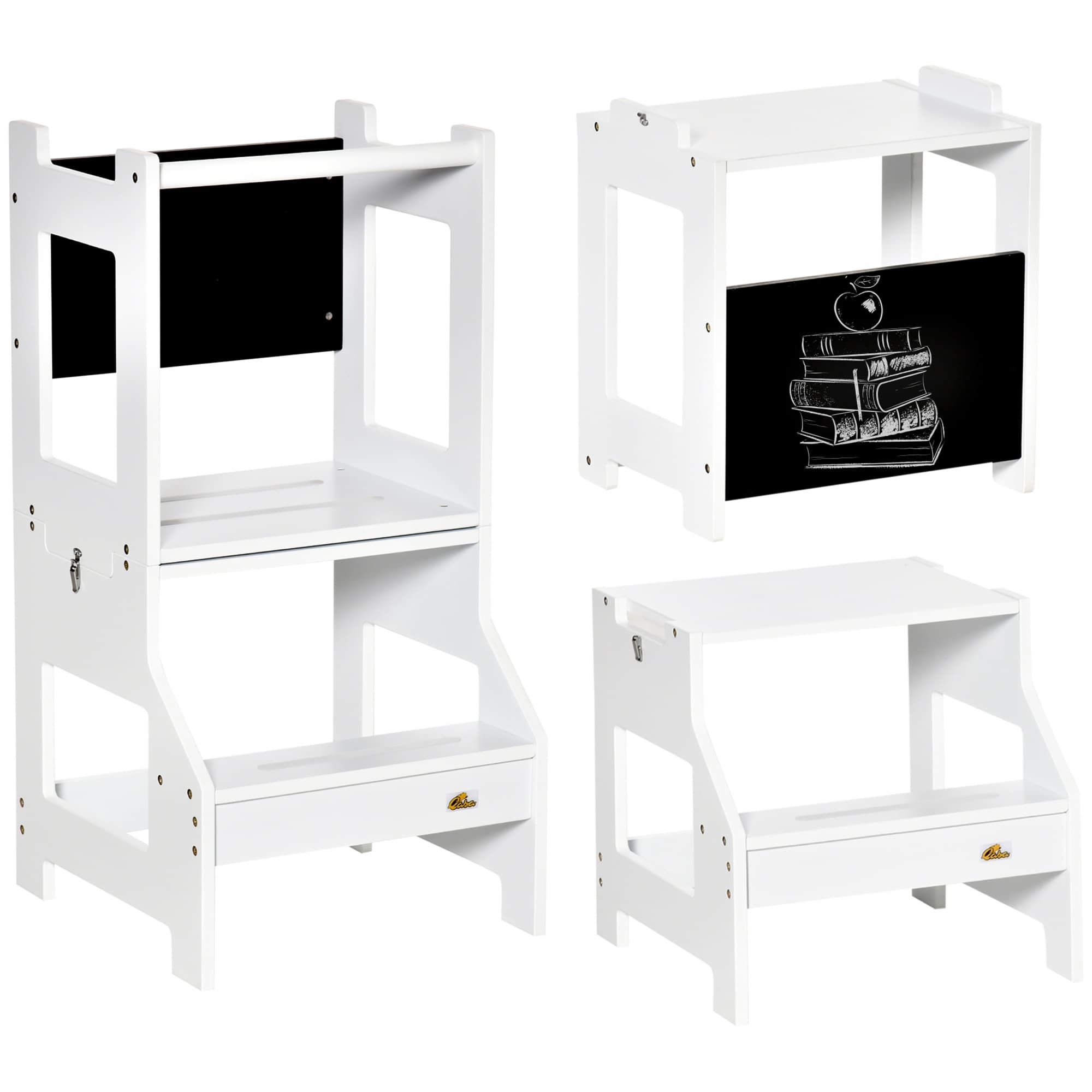 Empower Your Toddler with this 2-in-1 Kitchen Step Stool - White