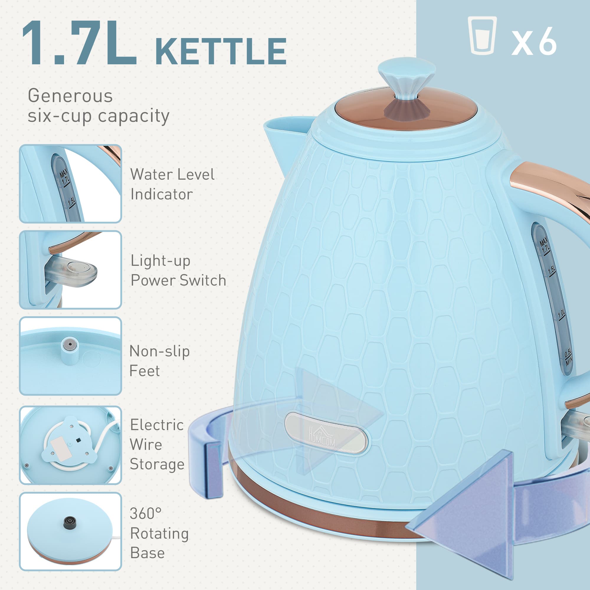 Transform Your Kitchen with this Light Blue Honeycomb Breakfast Set - image 1