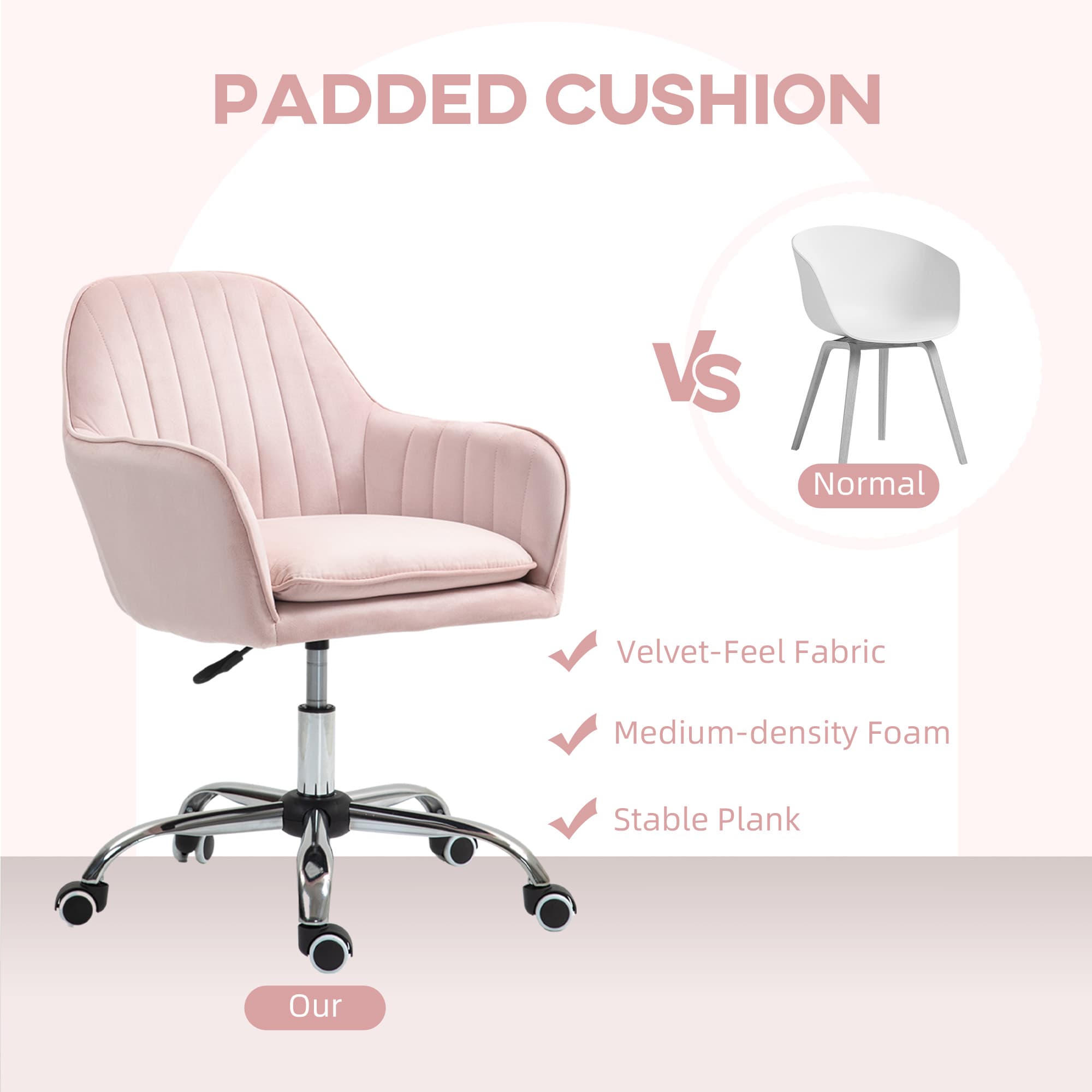 Transform Your Workspace with this Pink Velvet Tub Chair - image 4