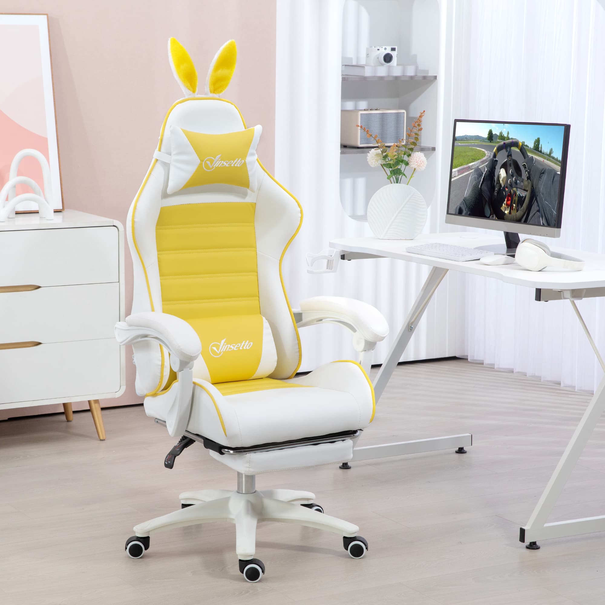 Transform Your Setup with the Vinsetto Yellow Gaming Chair - image 4