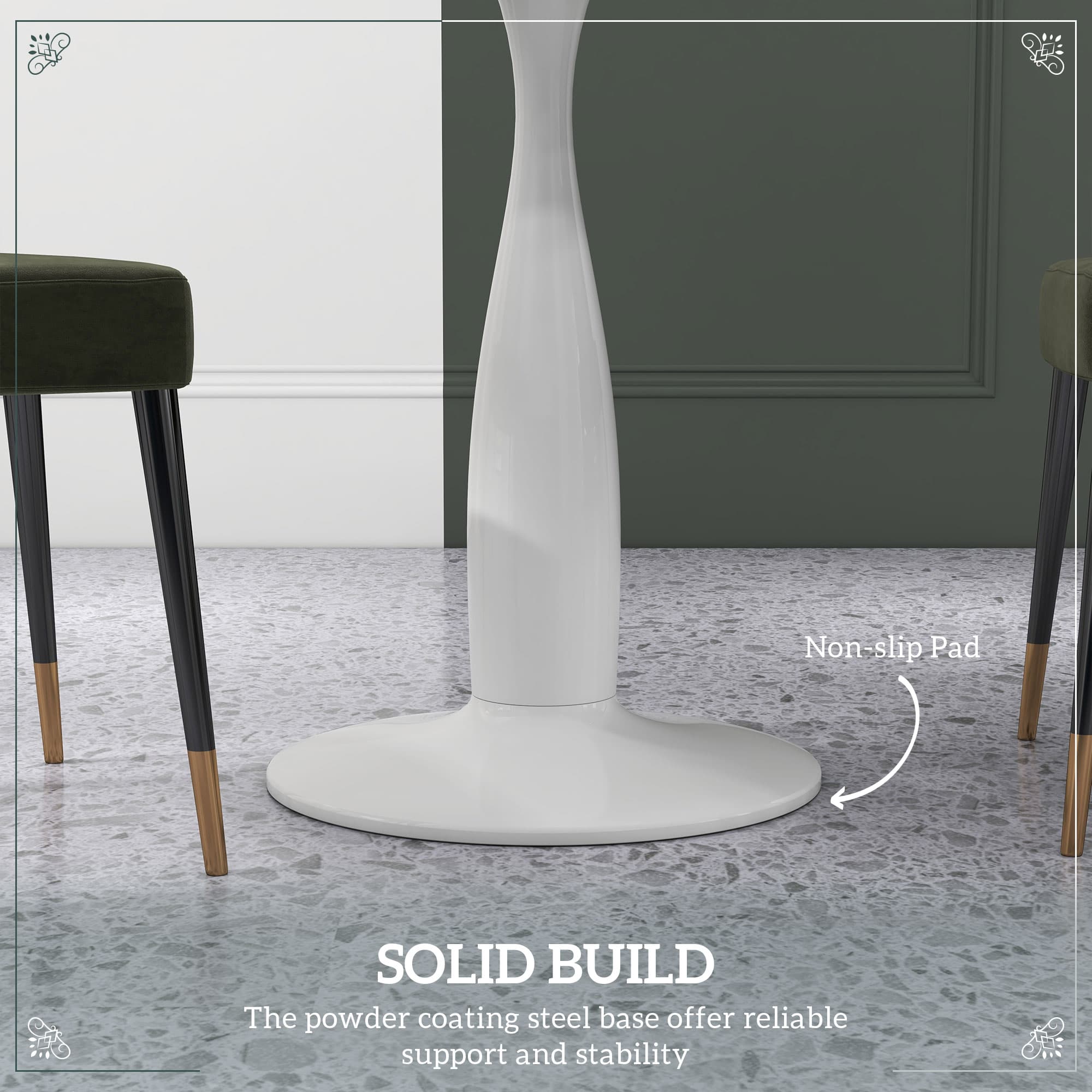 White Round Dining Table for Compact Dining Spaces - image 1