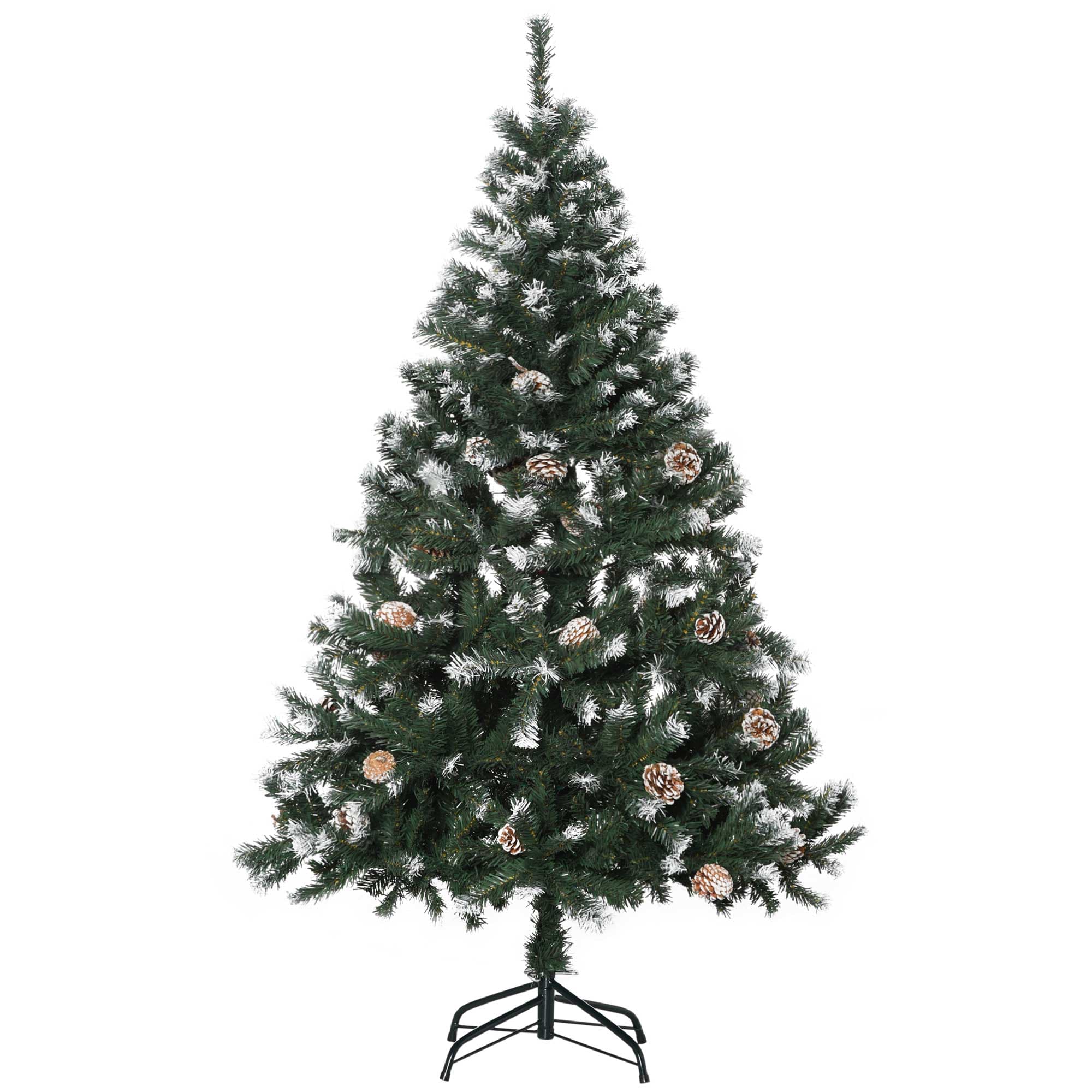 Transform Your Home with this 5ft Snowy Pine Christmas Tree - Green