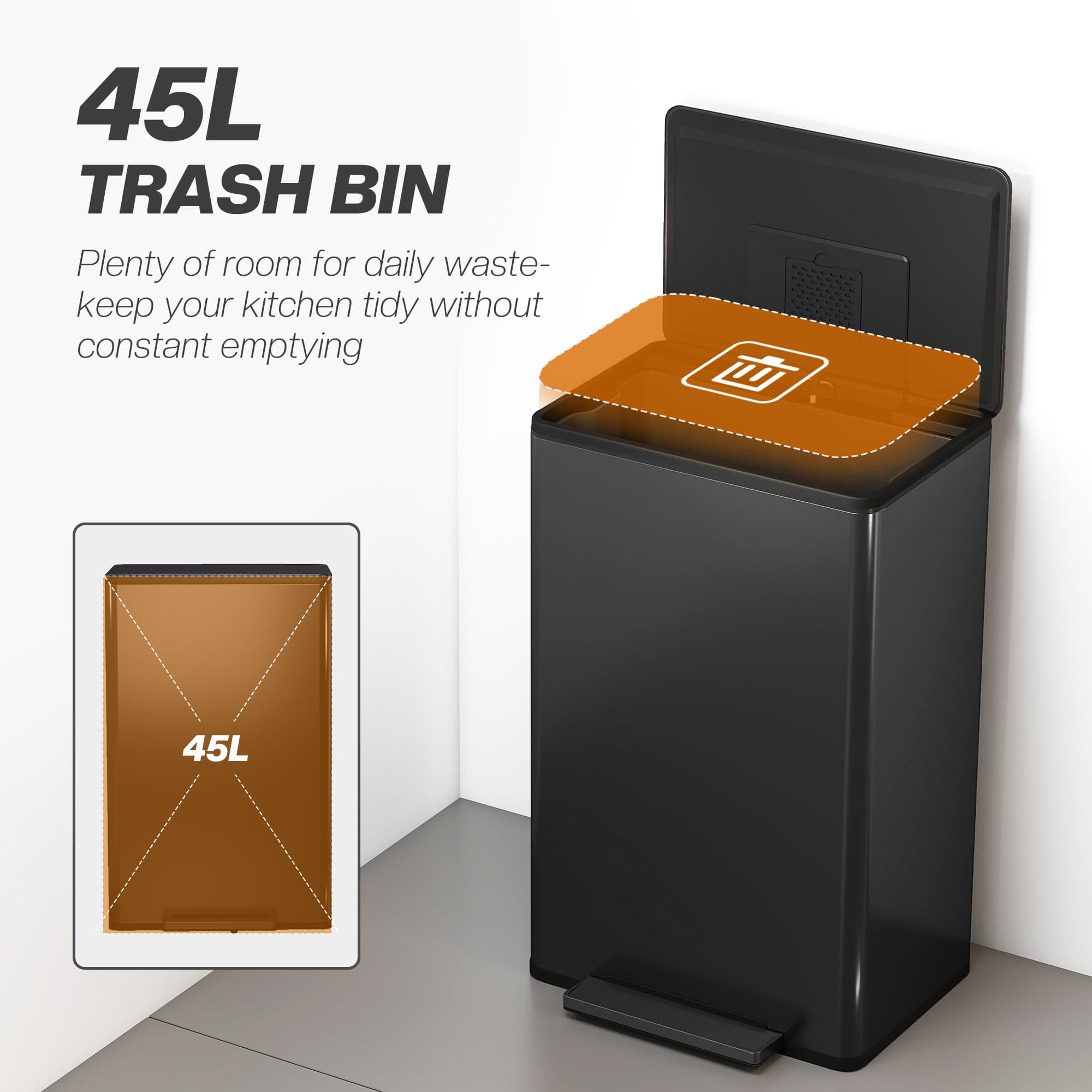 Keep Your Kitchen Tidy with a 45L Soft-Close Pedal Bin - image 10