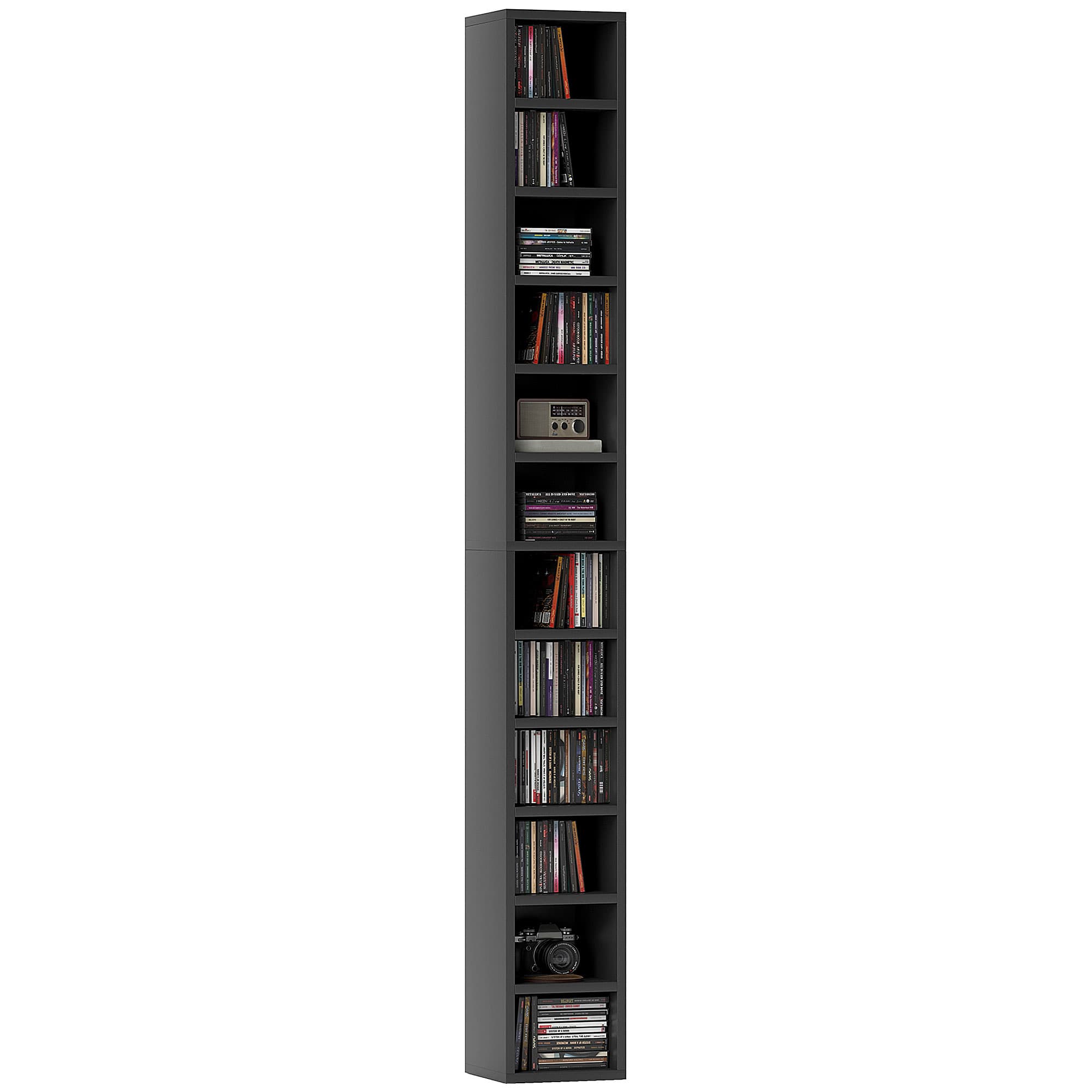 204 CD Tall Narrow Storage Tower in Black