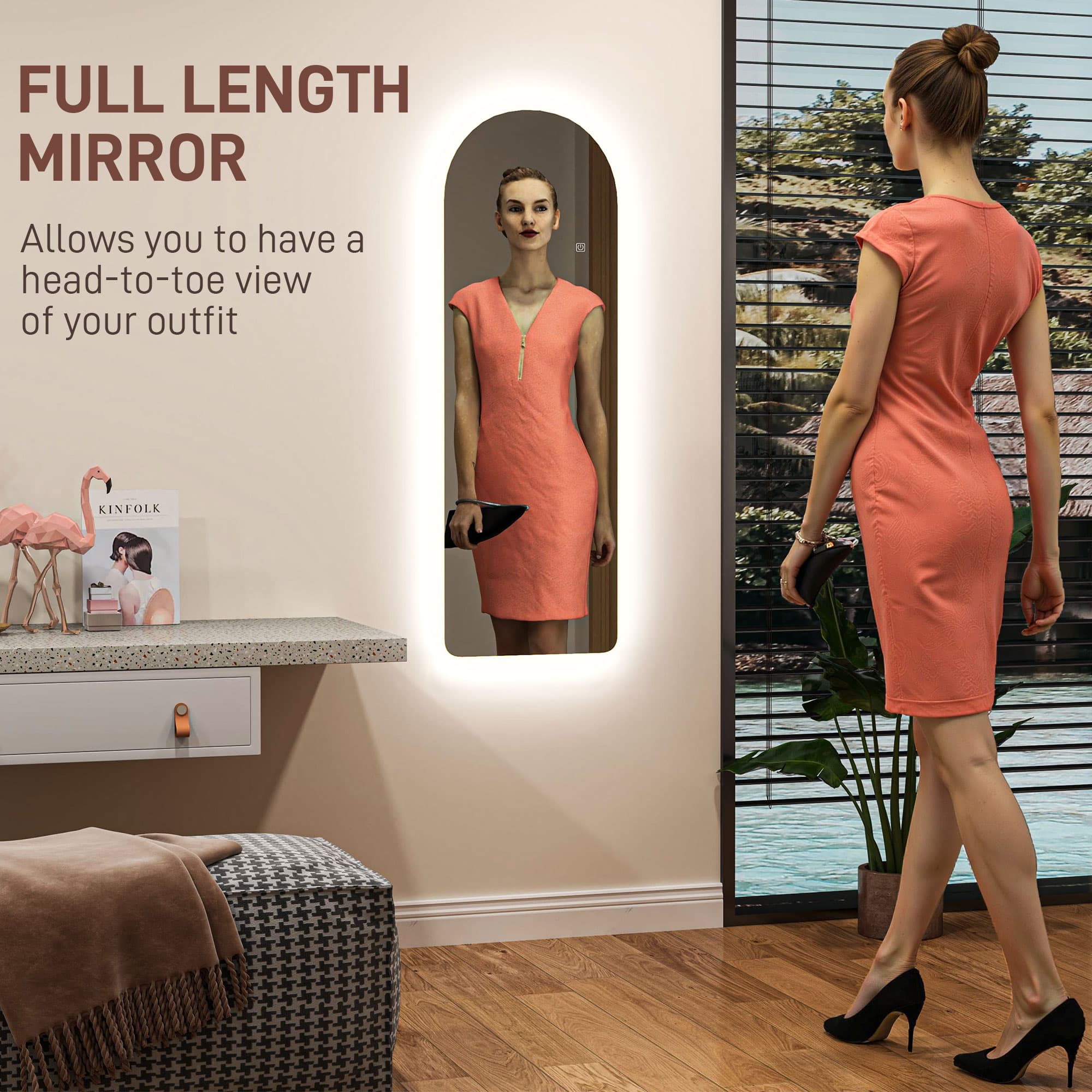 Illuminated 120x40cm Arch Mirror for Flawless Styling - image 3