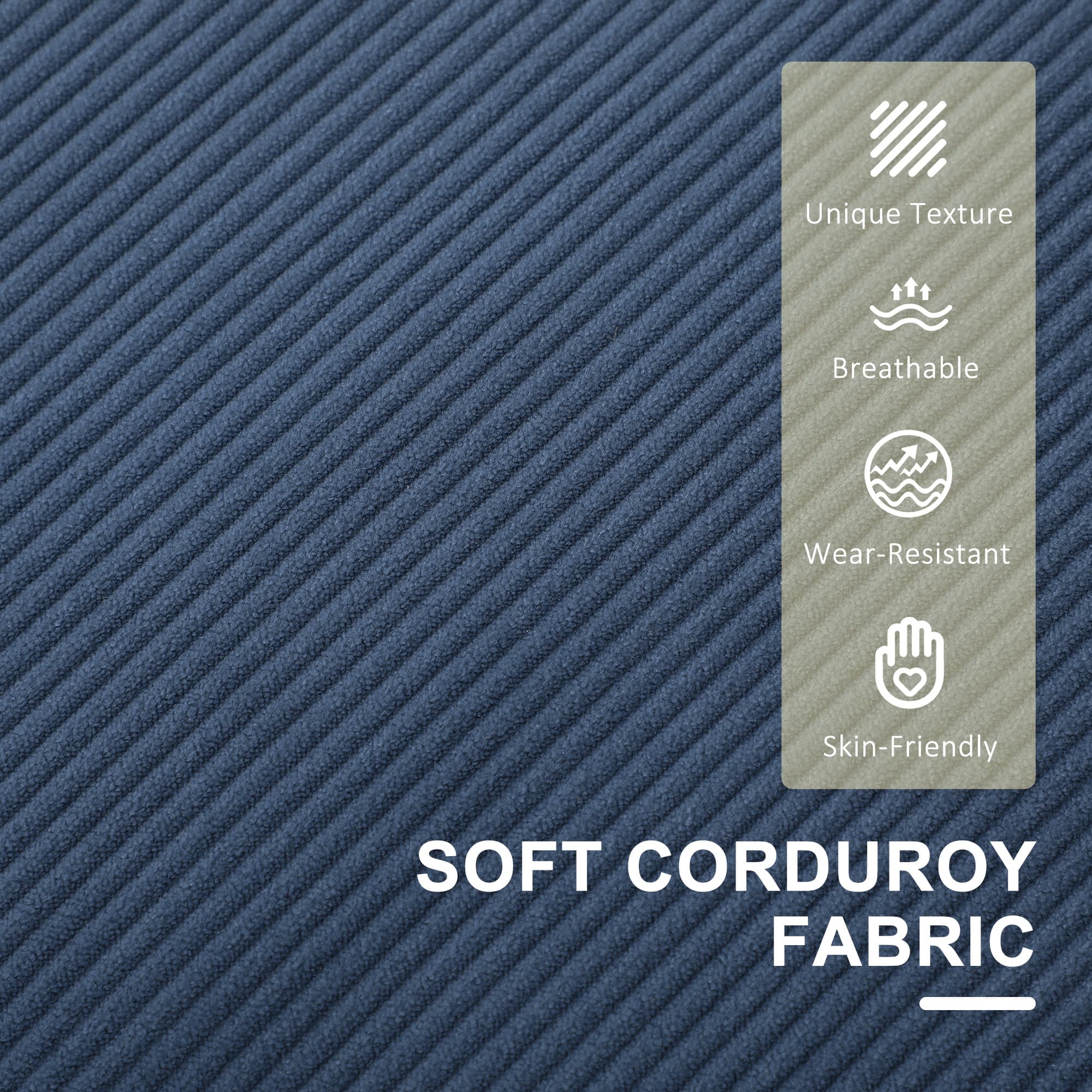 Transform Your Space with this Blue Corduroy Storage Sofa - image 4