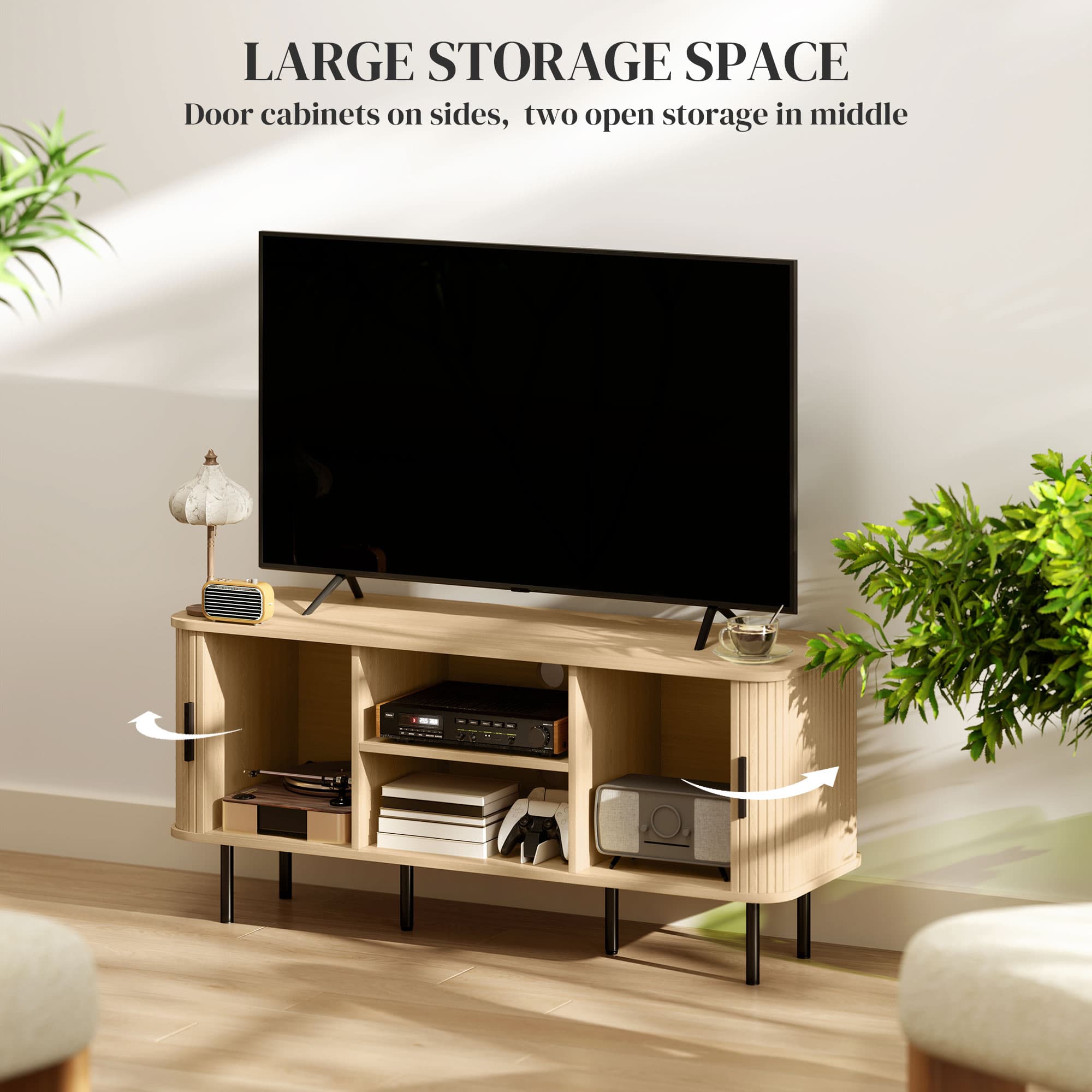 Transform Your Living Room with this Oak 55-Inch TV Unit - image 3