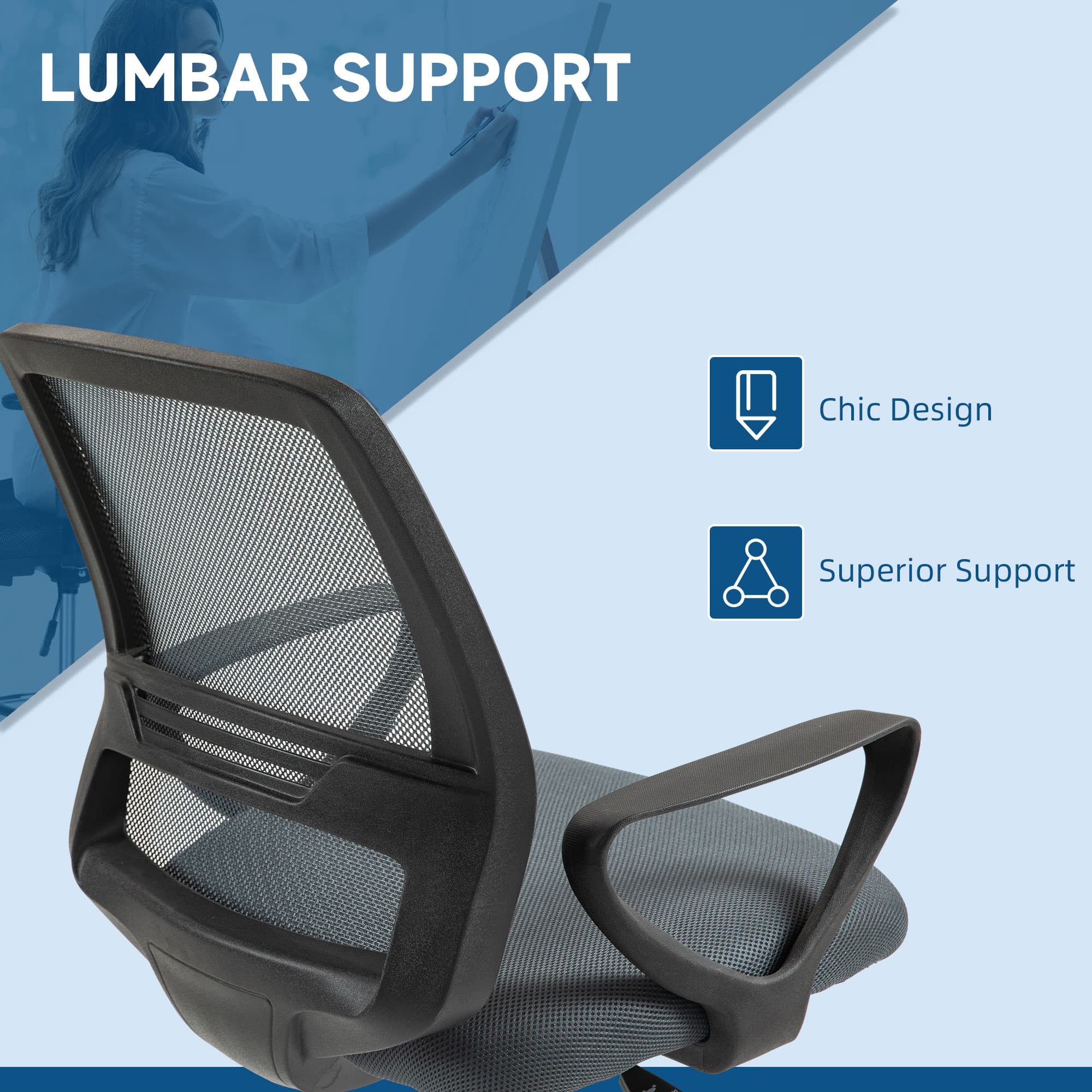 Elevate Your Workspace with the Vinsetto Draughtsman Chair - image 2
