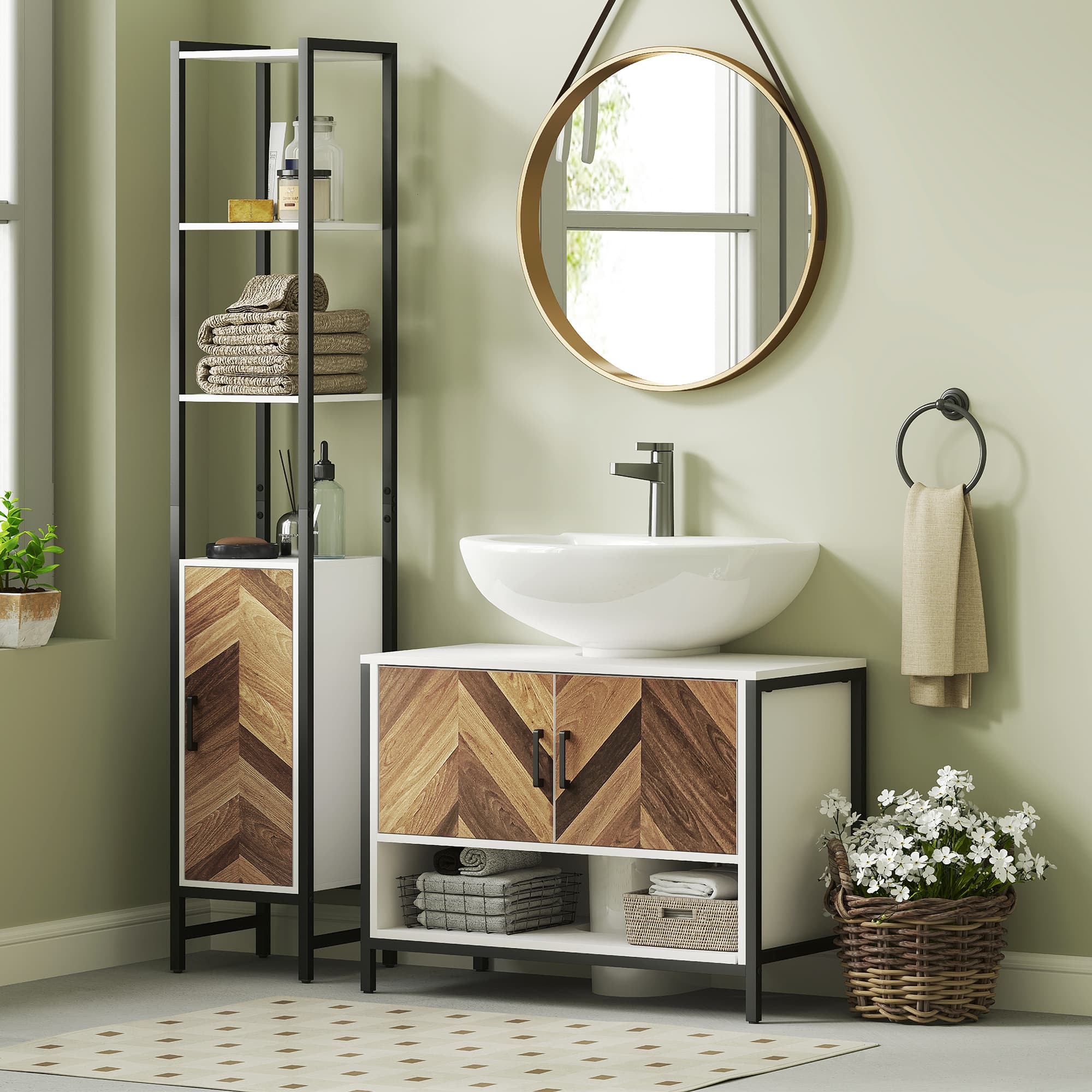 Transform Your Bathroom With This Rustic Under Sink Cabinet - image 3