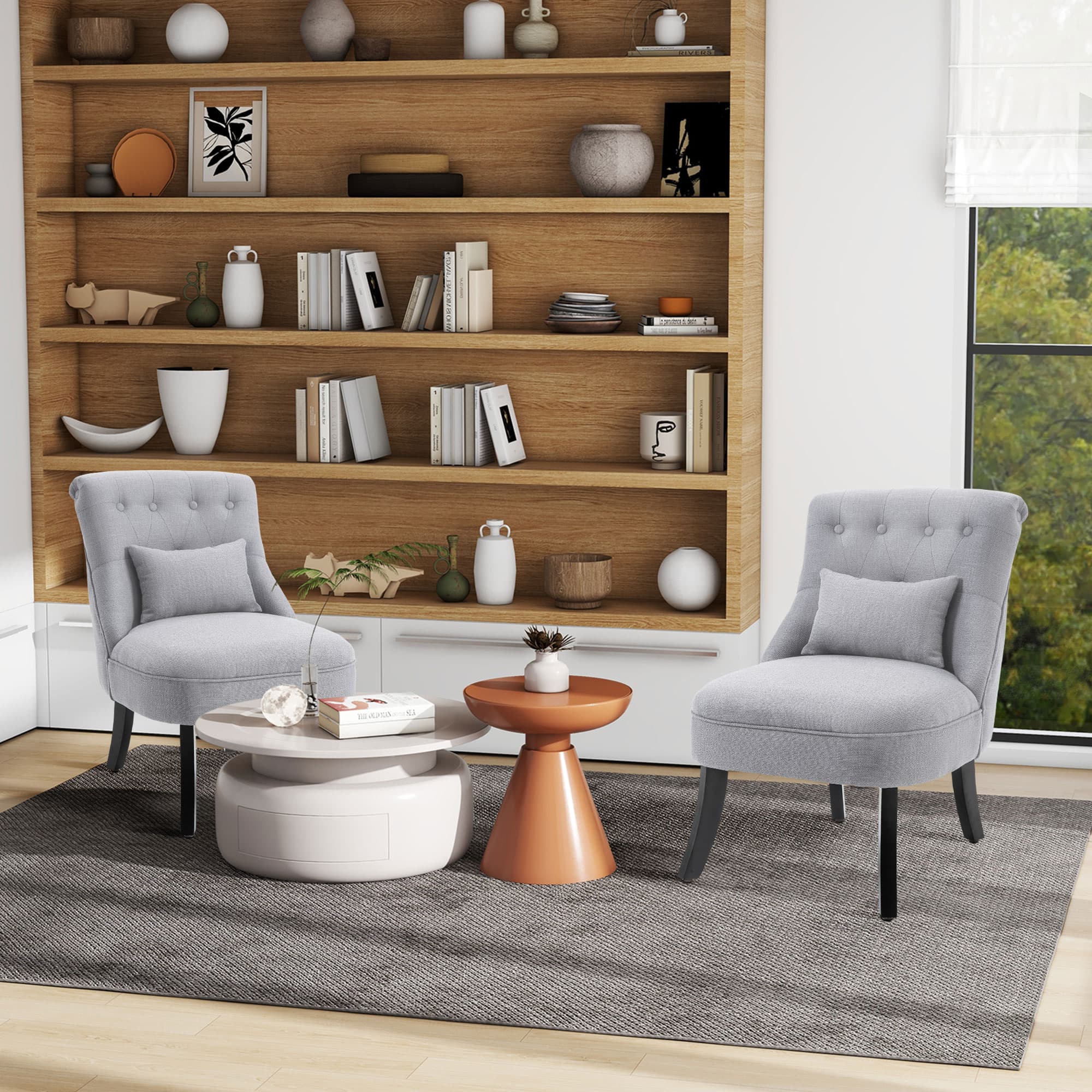 Transform Your Living Room with these Vintage Grey Accent Chairs - image 1