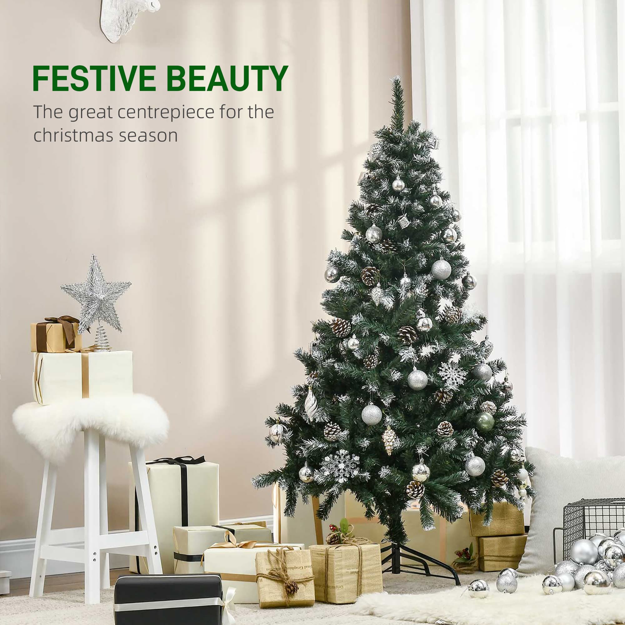 Transform Your Home with this 5ft Snowy Pine Christmas Tree - image 5