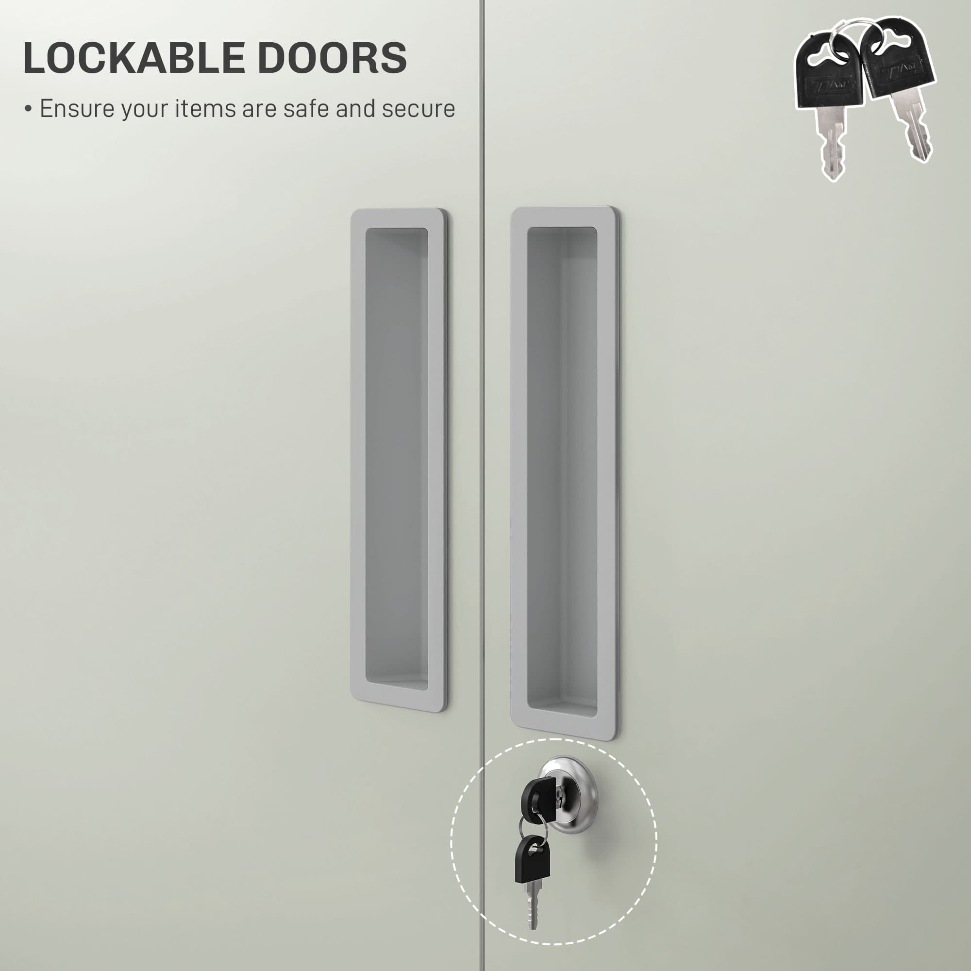 Secure Your Workspace with this Tall White Steel Cabinet - image 3