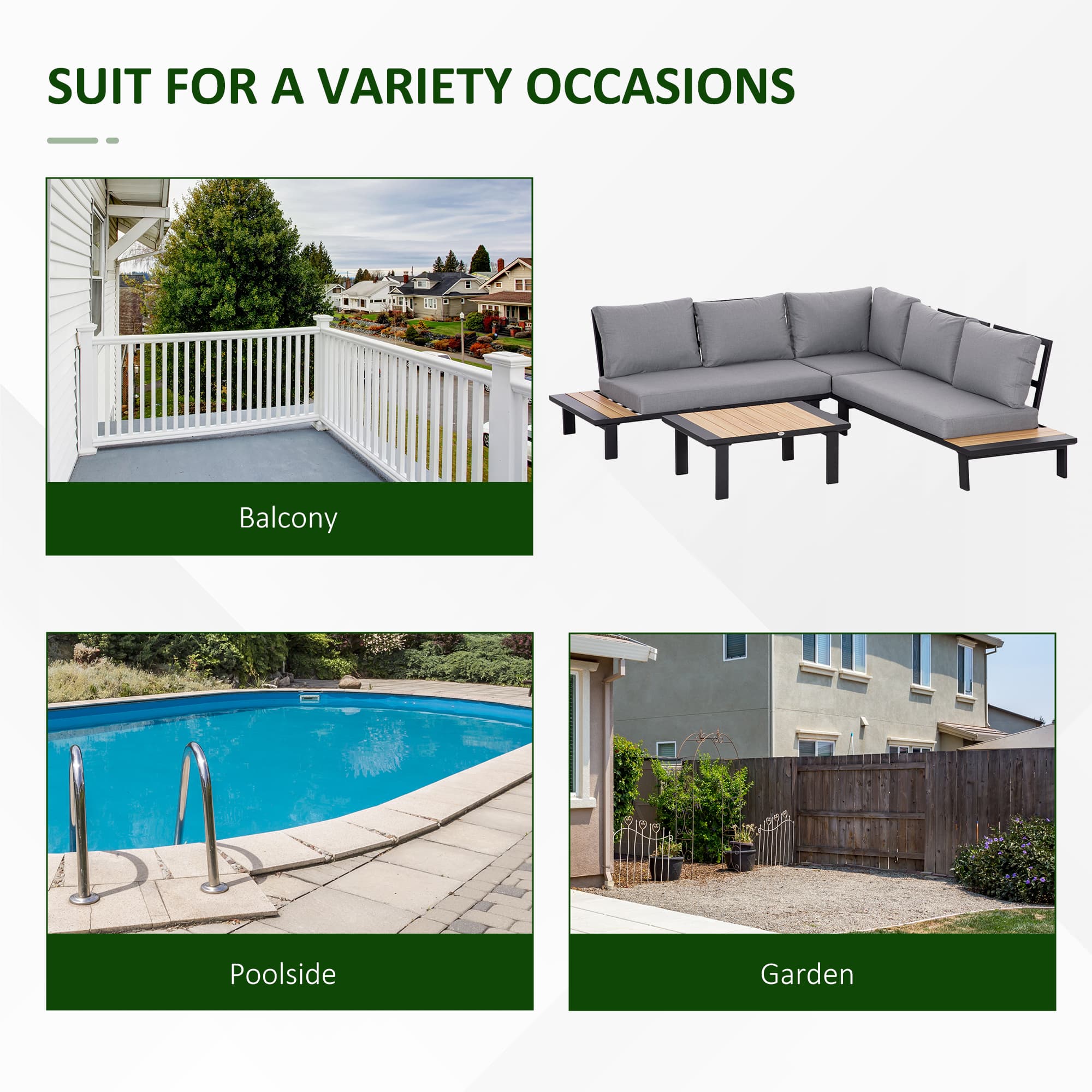 Transform Your Patio with this 4-Piece Aluminium Corner Sofa Set - image 4