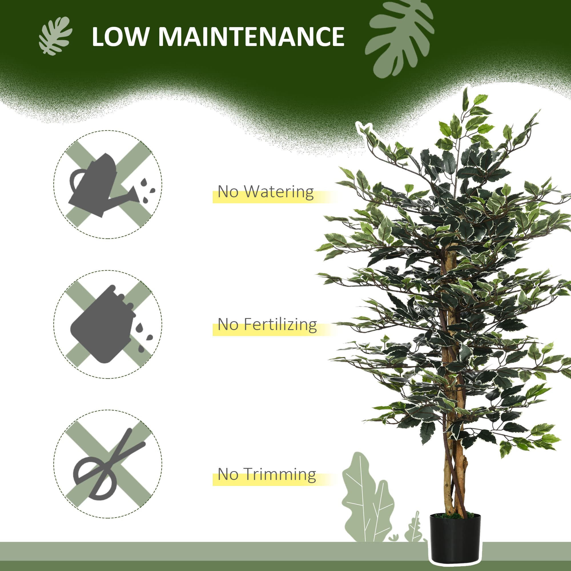 Transform Your Space with 130cm Artificial Ficus Trees - image 4